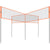 VEVOR 4-Way Volleyball Net, Adjustable Height Badminton Net Set for Backyard Beach Lawn, Outdoor Portable Volleyball Net with Carrying Bag, 4 Square Quick Assemble Game Set For Kids And Adults