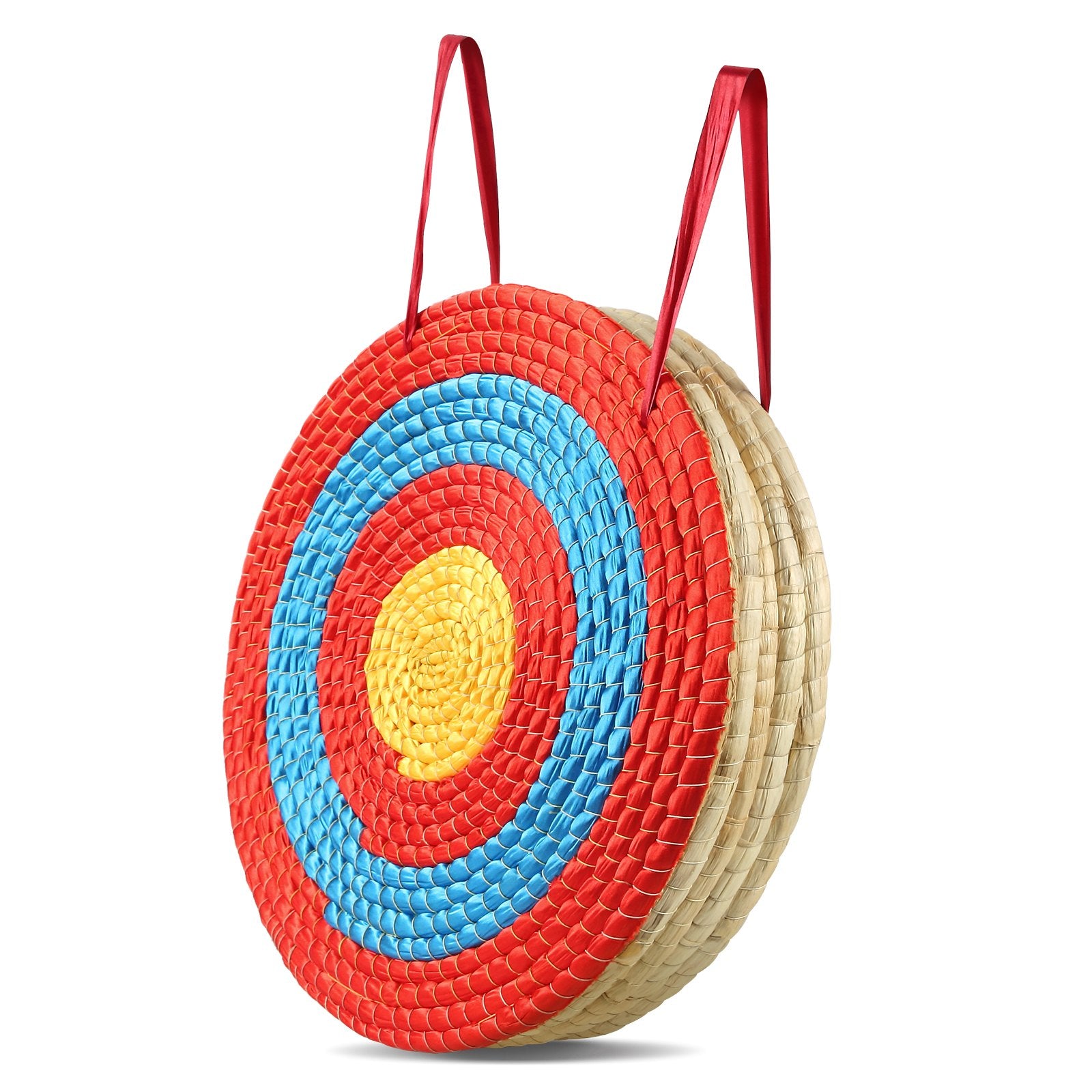 VEVOR Archery Target, 5 Layers 20" Arrow Target, Traditional Solid Straw Round Archery Target Shooting Bow, Hand-Made Arrows Target, Coloured Rope Target for Backyard Outdoor Hunting Shooting Practice