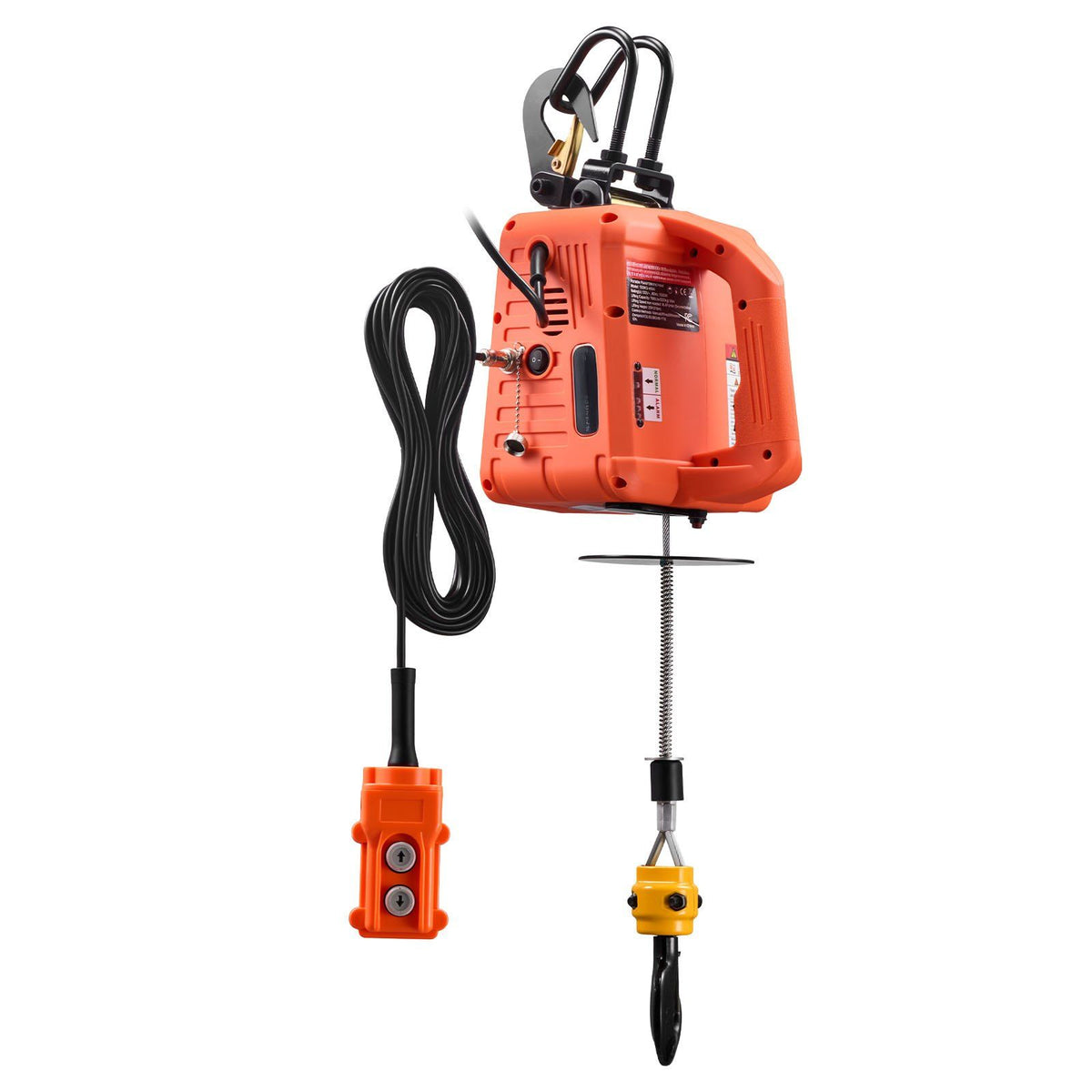 3-in-1 Electric Hoist Winch, 500 kg Capacity, 1500W Portable Electric Power Winch, 7.6 m Lifting Height, 5 m/min with Manual, Wired &amp; Wireless Remote Control for Factory, Warehouss, Garage