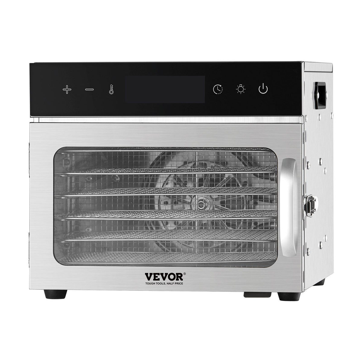 Food Dehydrator Machine, 6 Stainless Steel Trays, 400W Electric Food Dryer with Adjustable Temperature &amp; 24-Hour Timer, Freeze Dryer for Jerky, Meat, Fruit, Vegetables, Herbs, Dog Treats