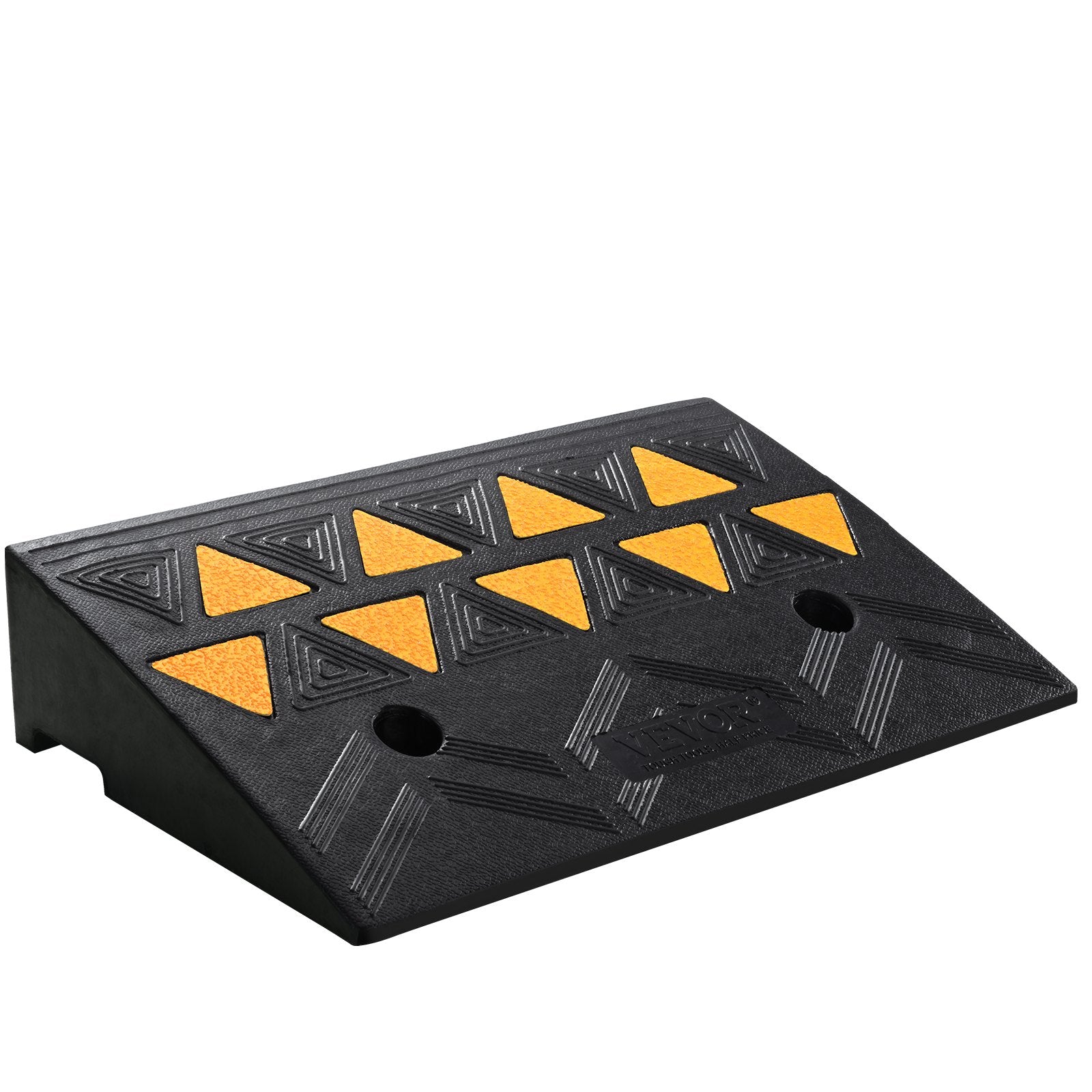 VEVOR Rubber Curb Ramp 10.8 cm Rise Height Sidewalk Curb Ramp, 30 cm Width 50 cm Length Driveway Ramp for Curb, 15T Heavy Duty Rubber Ramp for Forklifts, Trucks, Buses, Cars, Wheelchairs, Bikes
