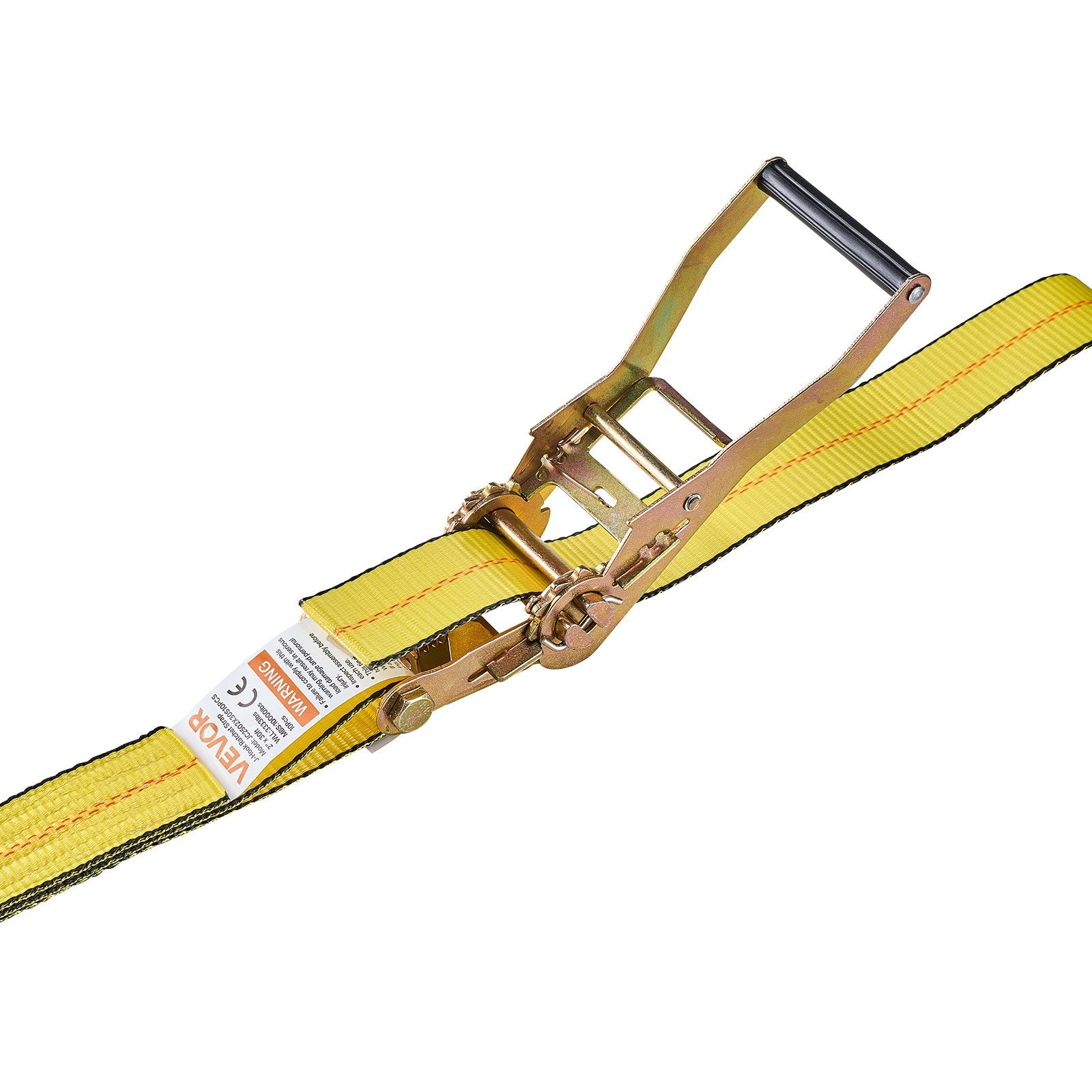VEVOR Ratchet Straps, 50.8 mm x 9.1 m, Heavy Duty Tie Down Straps with Double J Hook, 4536 kg Break Strength, Tie Down Ratcheting for Moving, Trailers, Motorcycles, Kayaks, Car Roof, 10 Pack