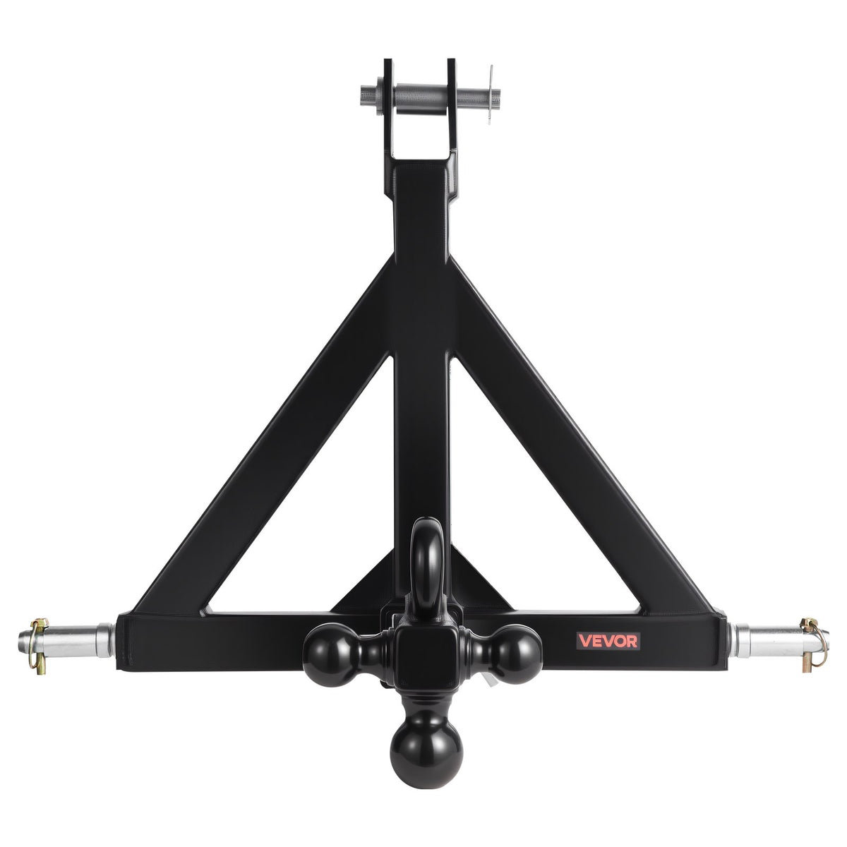 VEVOR 3 Point Trailer Hitch 2 in Receiver, 3pt Quick Hitch Attachment with 3 Trailer Balls, Tractor Tow Drawbar Adapter, Compatible with Kubota, Mahindra, Ford, Yanmar, John Deere, Massey Ferguson