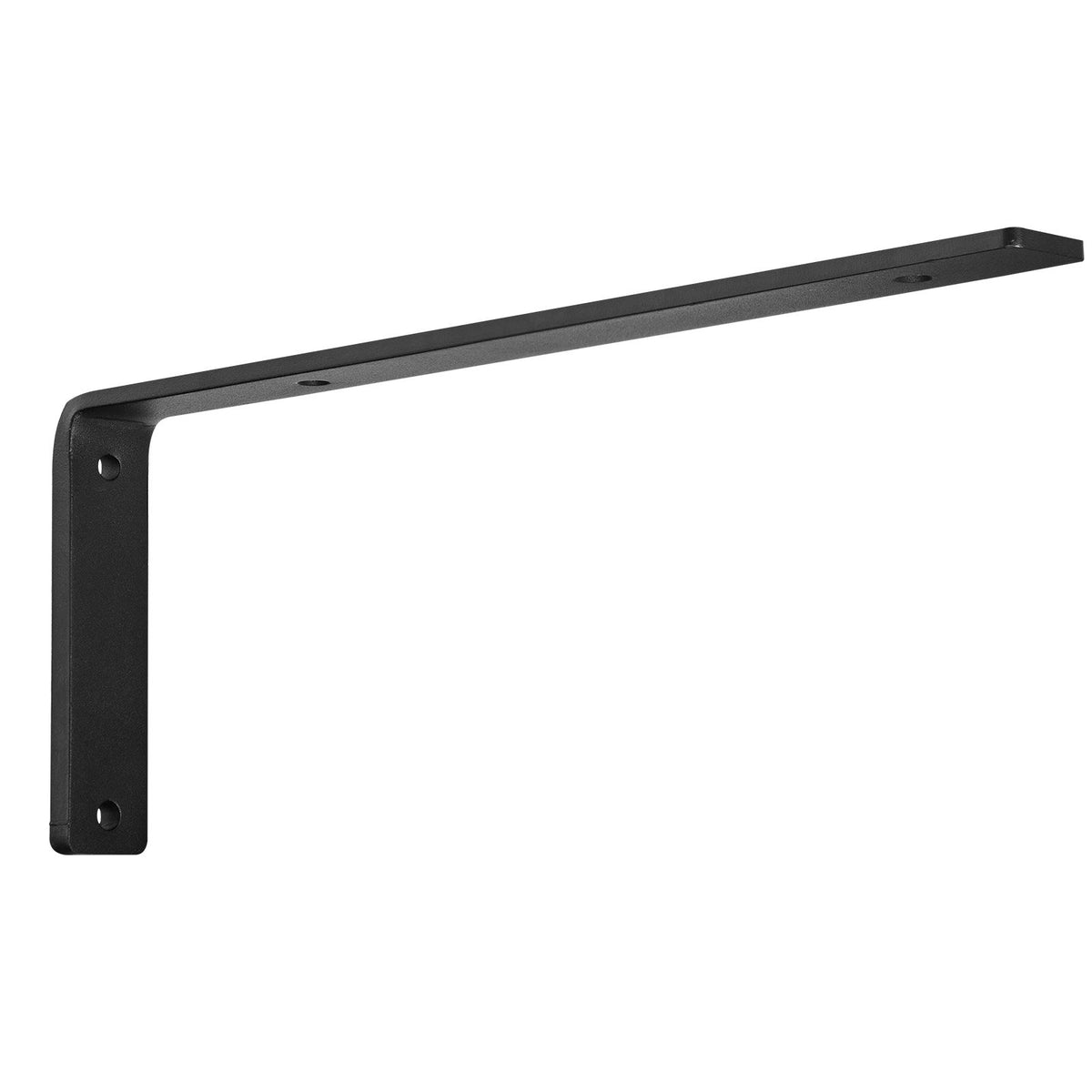 VEVOR Shelf Bracket, 41 x 15.5 cm 4 Pcs, Heavy Duty Floating Shelf Brackets, Brackets for Shelves, 10mm Thick Matte Black L Shelf Bracket,Steel Shelving Brackets with 72.6 kg Load Capacity