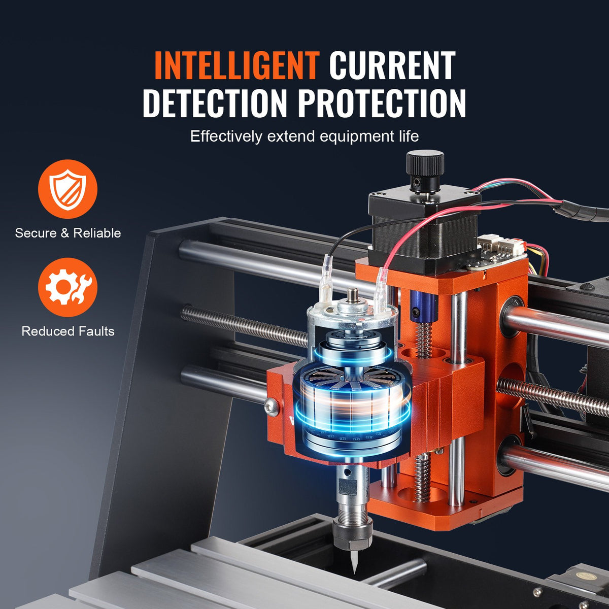 VEVOR CNC Router Machine, 120W, 3 Axis GRBL Control Wood Engraving Carving Milling Machine Kit, 11.81 x 7.87 x 2.83 in / 300 x 200 x 72 mm Working Area 1200 RPM for Wood Acrylic MDF PVC Plastic Foam