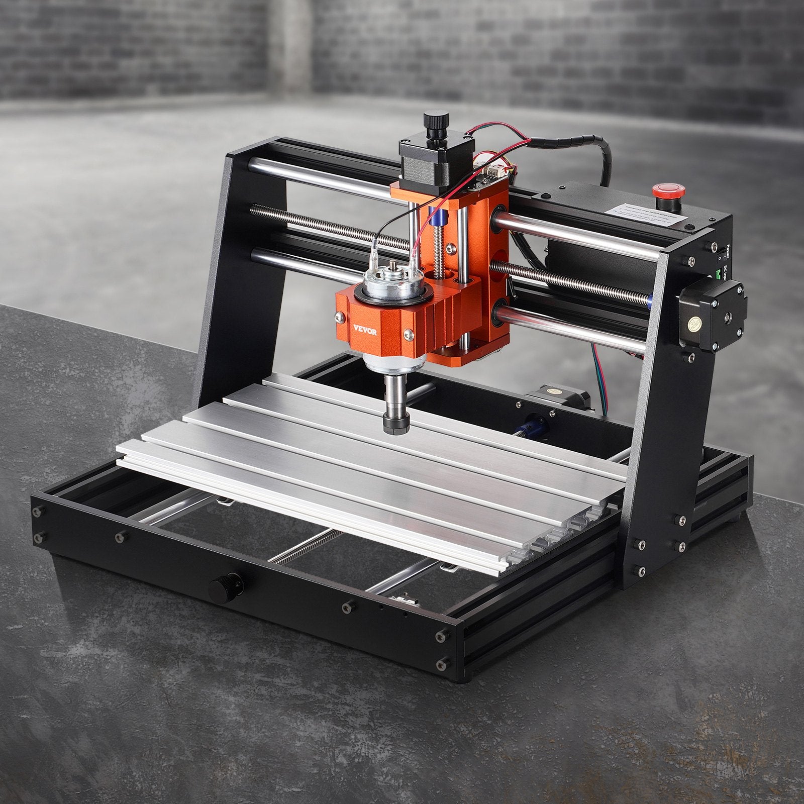 VEVOR CNC Router Machine, 120W, 3 Axis GRBL Control Wood Engraving Carving Milling Machine Kit, 11.81 x 7.87 x 2.83 in / 300 x 200 x 72 mm Working Area 1200 RPM for Wood Acrylic MDF PVC Plastic Foam