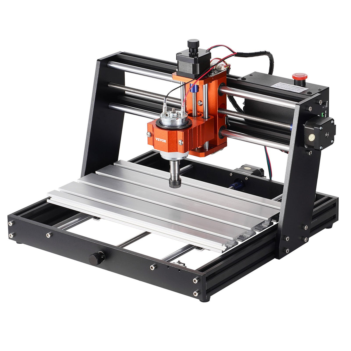 VEVOR CNC Router Machine, 120W, 3 Axis GRBL Control Wood Engraving Carving Milling Machine Kit, 11.81 x 7.87 x 2.83 in / 300 x 200 x 72 mm Working Area 1200 RPM for Wood Acrylic MDF PVC Plastic Foam