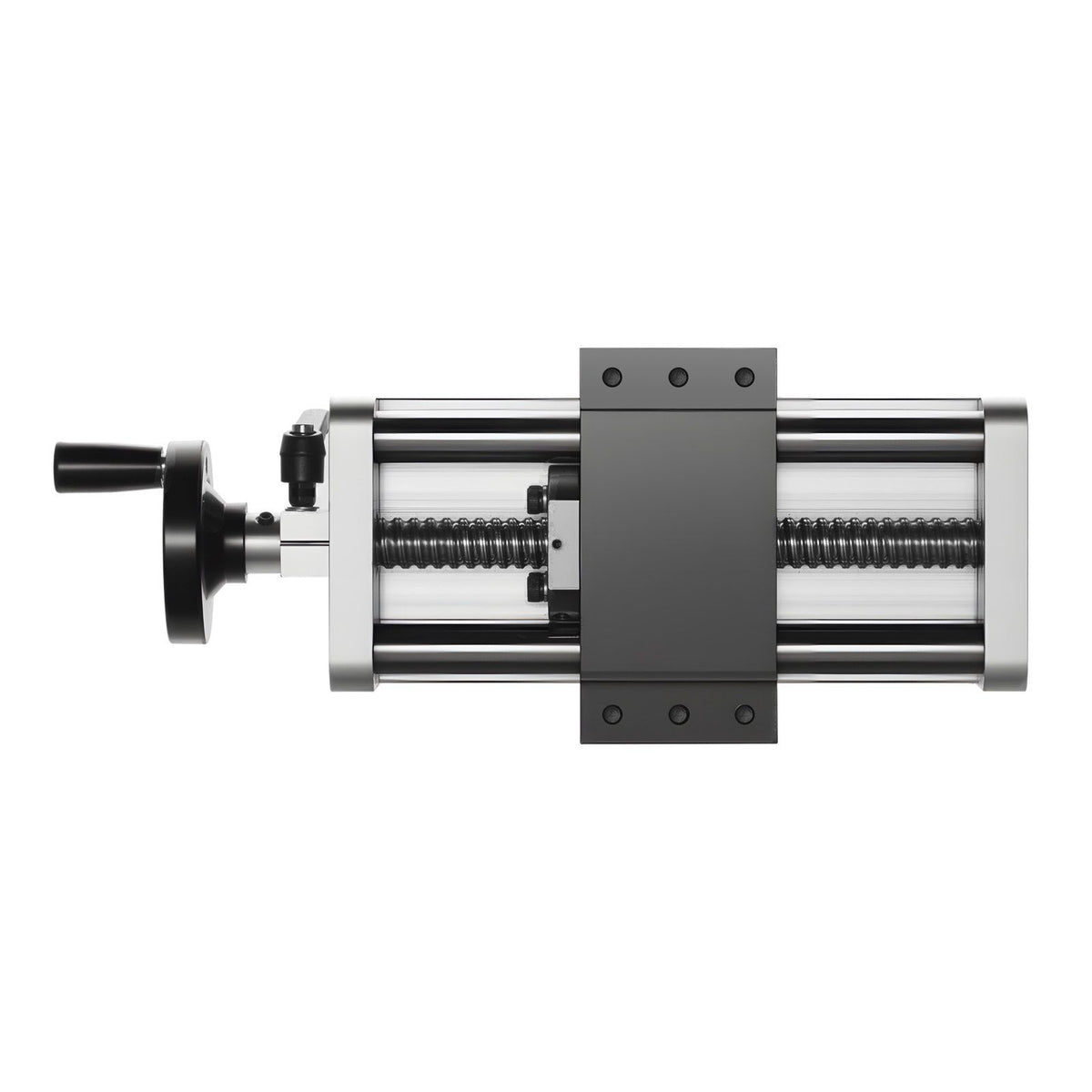 Linear Stage Actuator, 100 mm Effective Stroke, Ball Screw CNC Linear Motion Guide Rail, Double Optical Axis, C7 High-Precision, Bearing Slide Block, Manual Handwheel, for CNC Router X Y Z Axis