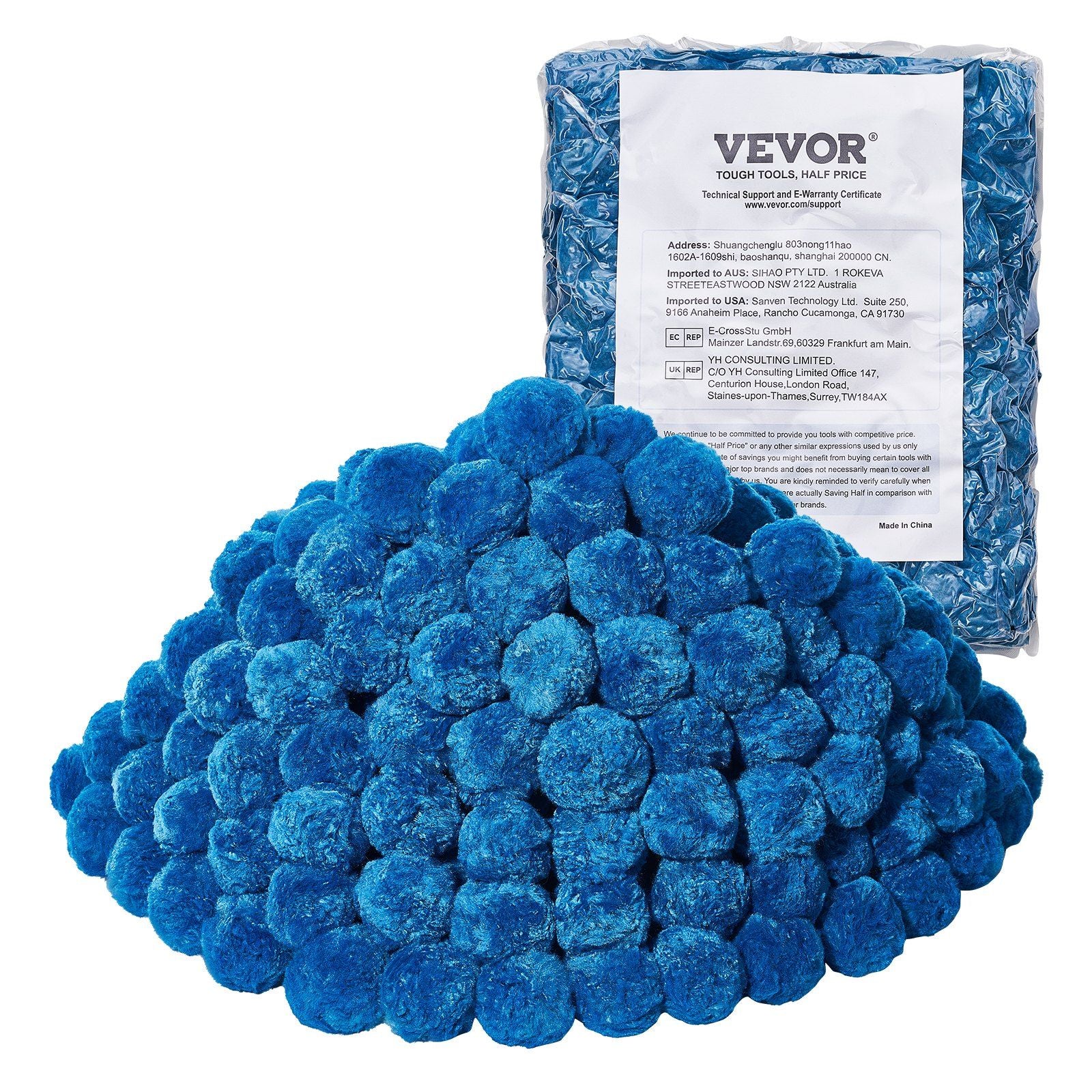 Pool Filter Balls for Sand Filter, 1.83 kg, Filter Balls Replace Pool Filter Sand, Reusable Blue Polyester Fiber Filter Media with Wash Bag, for Swimming Pool Aquarium Tank Above Ground Pool