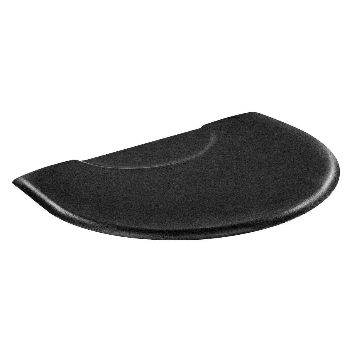 Salon Mat for Hair Stylist, 1220 x 930 mm Semi-circle Salon Chair Mat, 25mm Thickened Anti Fatigue Barber Shop Floor Mat with Round Cut Out, Easy-to-Clean PVC Surface &amp; Anti-Trip Beveled Edges