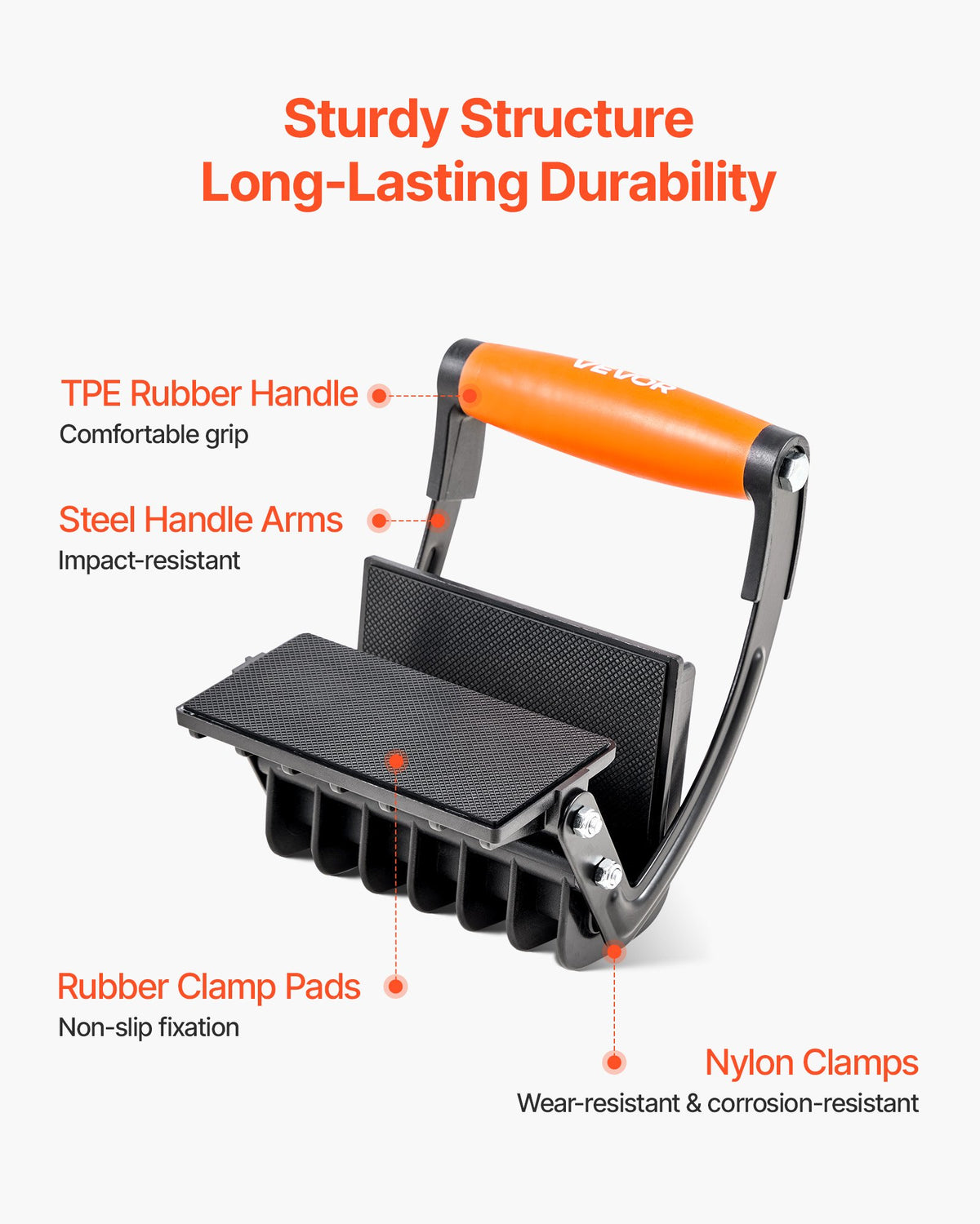 VEVOR Plywood Carrier 90.7 kg Drywall Carrying Tool for 0-25.4 mm Thickness