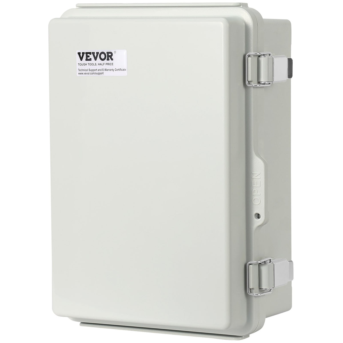 VEVOR Outdoor Electrical Junction Box, 300 x 200 x 180 mm, ABS Plastic Electrical Enclosure Box with Hinged Cover Stainless Steel Latch, IP67 Dustproof Waterproof for Outdoor Electrical Projects