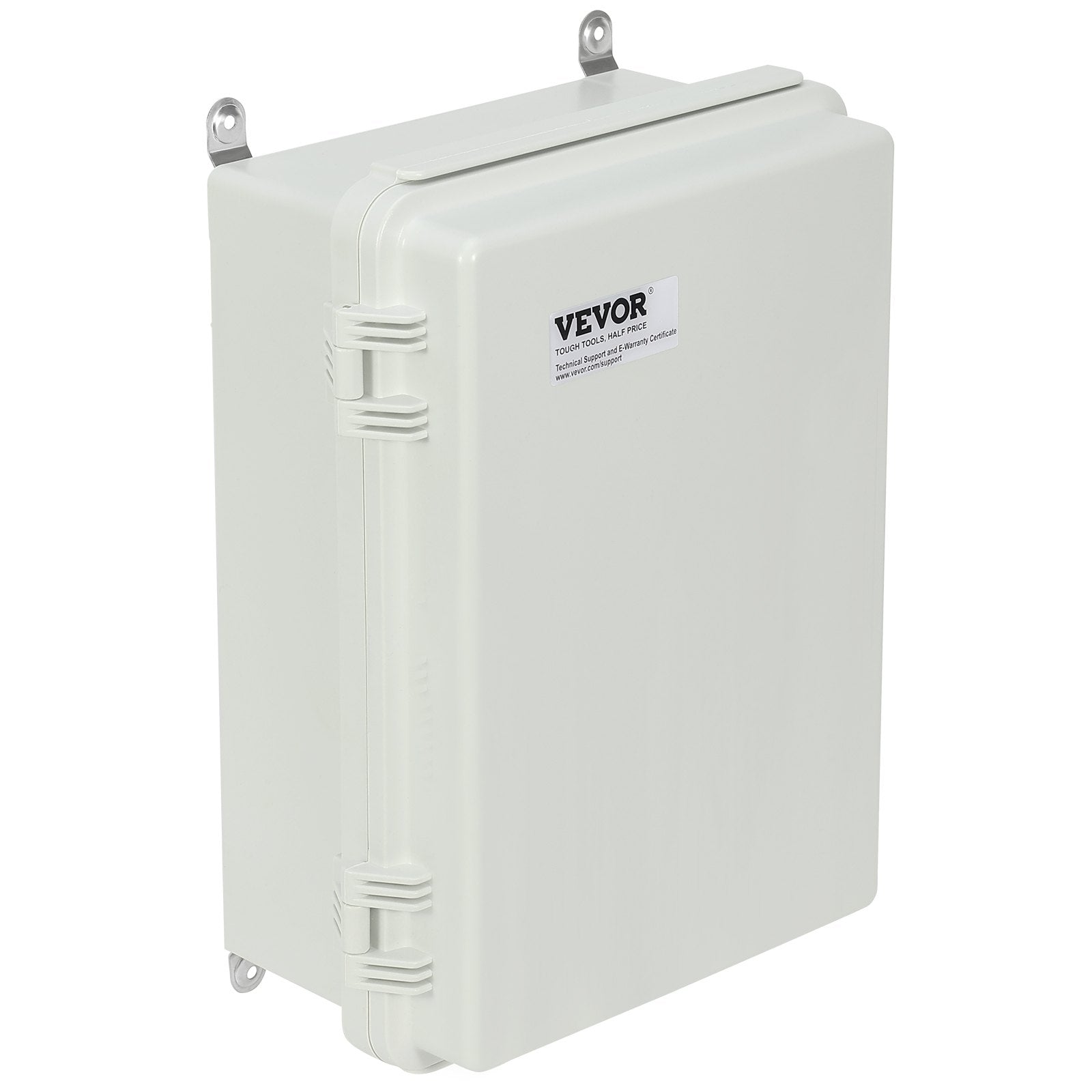 VEVOR Outdoor Electrical Junction Box, 430 x 330 x 180 mm, ABS Plastic Electrical Enclosure Box with Hinged Cover Stainless Steel Latch, IP67 Dustproof Waterproof for Outdoor Electrical Projects, 17 x 13 x 7 inch