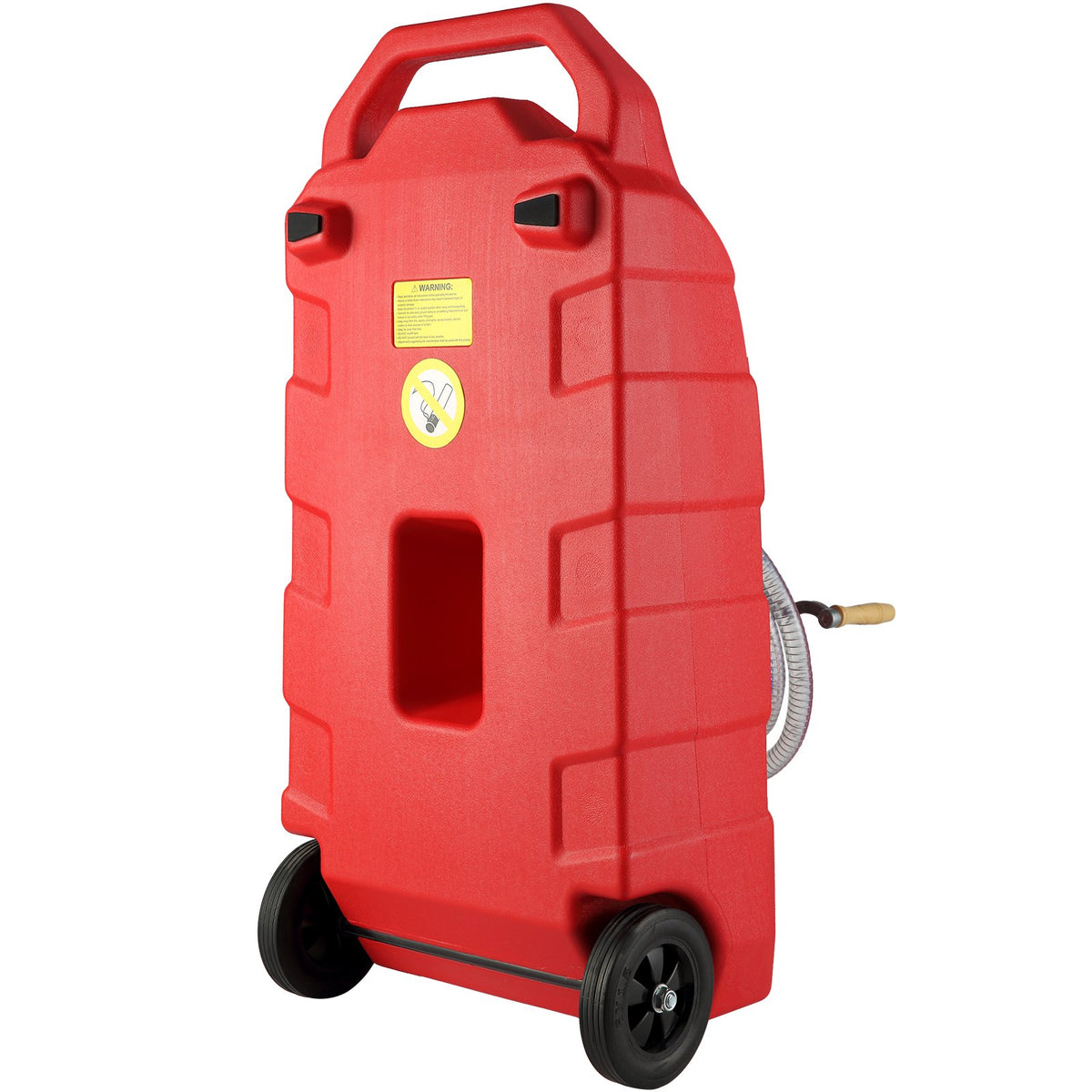 VEVOR 60.57L Fuel Caddy, 7.8 L/min, Portable Gas Storage Tank Container with Hand Pump Rubber Wheels, Fuel Transfer Storage Tank for Gasoline Diesel Machine Oil Car Mowers Tractor Boat Motorcycle