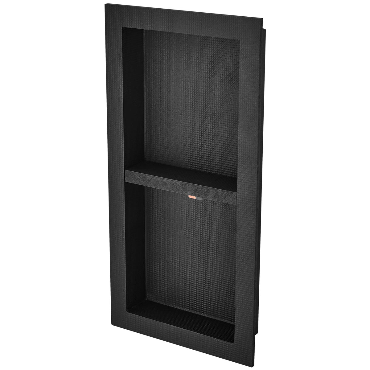 VEVOR Shower Niche Ready for Tile 40.64 x 81.28 cm, Double Shelf Organizer, Square Corners Wall-inserted Niche Recessed, Sealed Protection Modern Soap Storage Niche for Shower Bathroom, Black