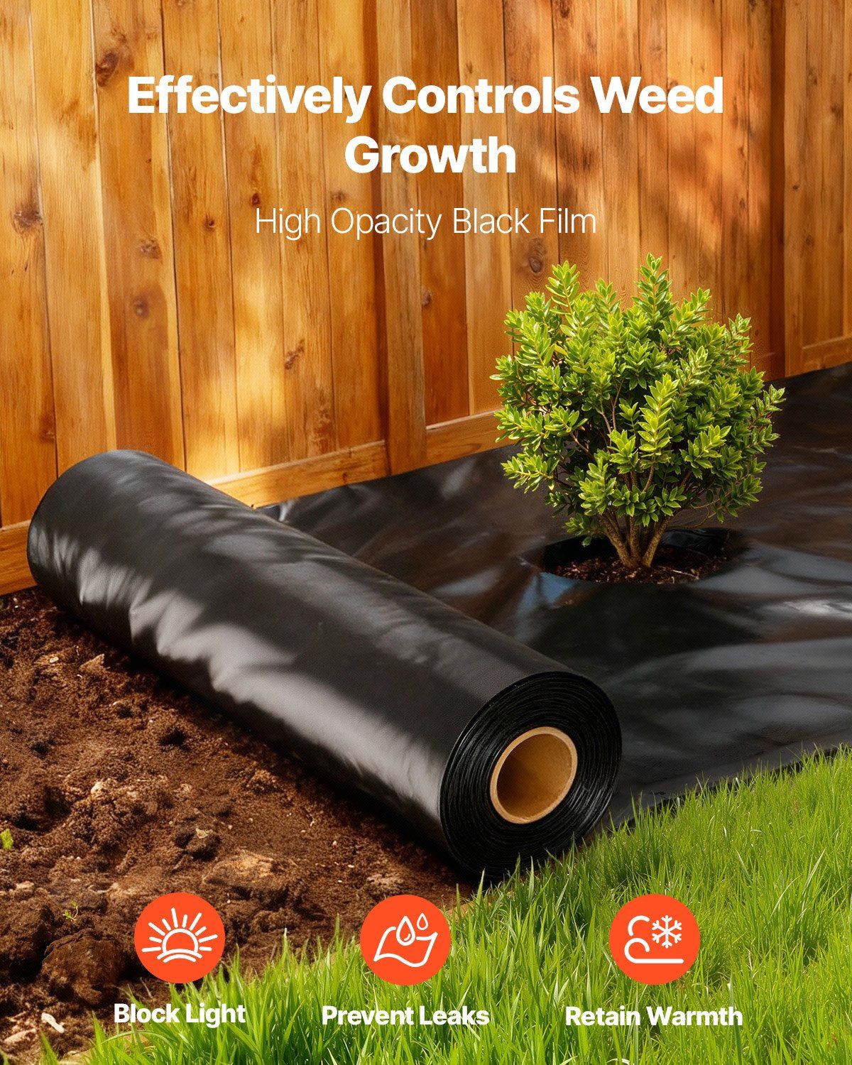 Plastic Sheeting Heavy Duty 10' x 100', 6 Mil Thick Plastic Sheeting Roll, Plastic Drop Cloth Painters Tarp, Polyethylene Covering for Crawl Space Vapor Barrier, Multi-Purpose, Black