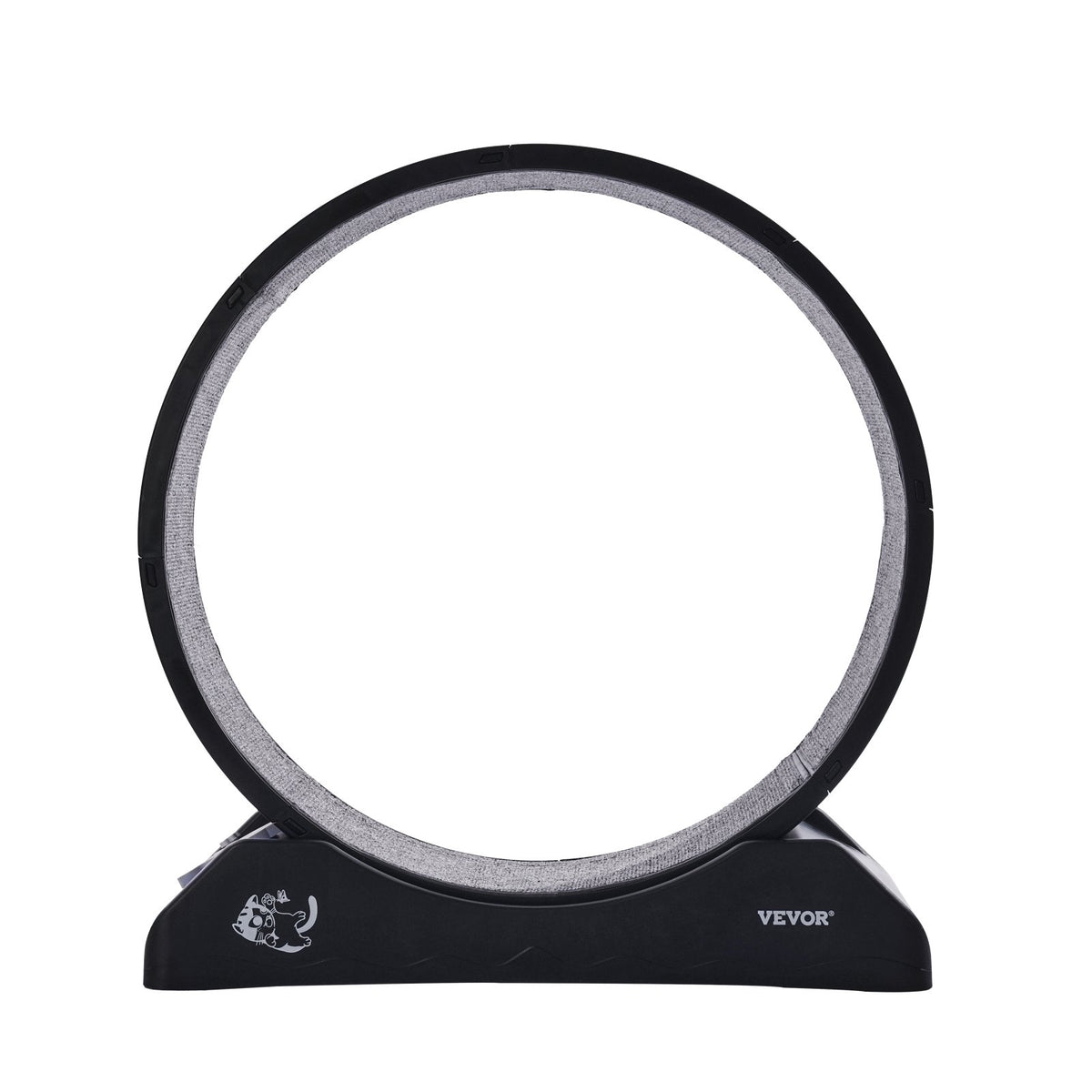 VEVOR Cat Exercise Wheel, 31.5 in, Large Cat Running Wheel with Secure Brake & Carpeted Runway, Quiet Operation Cat Treadmill, Indoor Cats Exerciser Wheel for Pets Weight Loss & Health Black