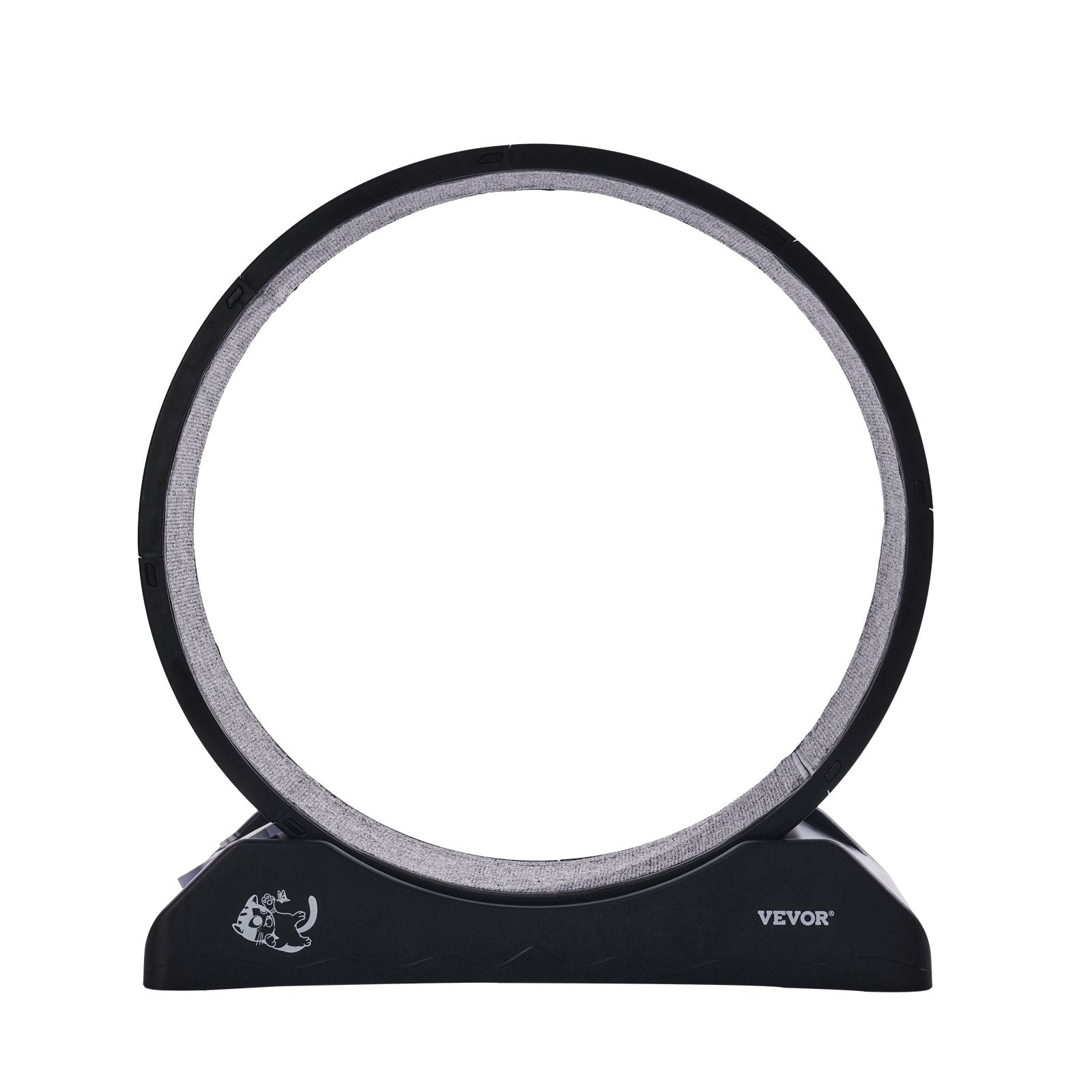 VEVOR Cat Exercise Wheel, 31.5 in, Large Cat Running Wheel with Secure Brake & Carpeted Runway, Quiet Operation Cat Treadmill, Indoor Cats Exerciser Wheel for Pets Weight Loss & Health Black