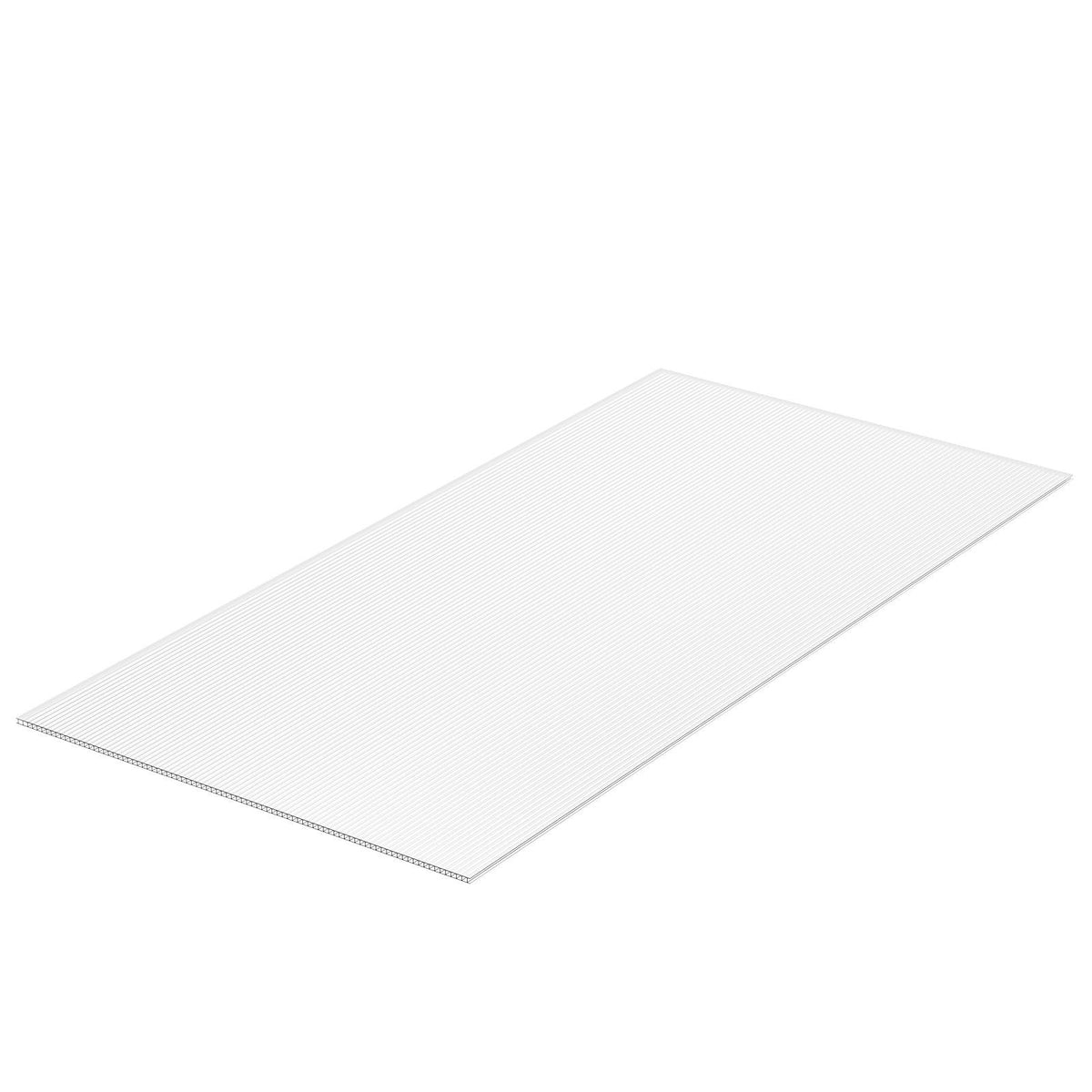 6 Pack Polycarbonate Greenhouse Panels, 3.96' x 1.98' x 0.157" Roof Panels Sheets, Waterproof UV Protected Corrugated Plastic Roofing, Impact Resistant Clear Roofing Sheets for Greenhouse/Garden