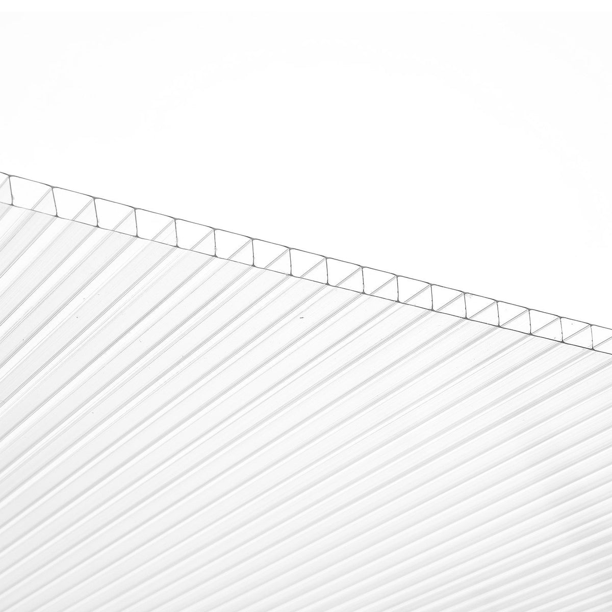 6 Pack Polycarbonate Greenhouse Panels, 3.96' x 1.98' x 0.157" Roof Panels Sheets, Waterproof UV Protected Corrugated Plastic Roofing, Impact Resistant Clear Roofing Sheets for Greenhouse/Garden