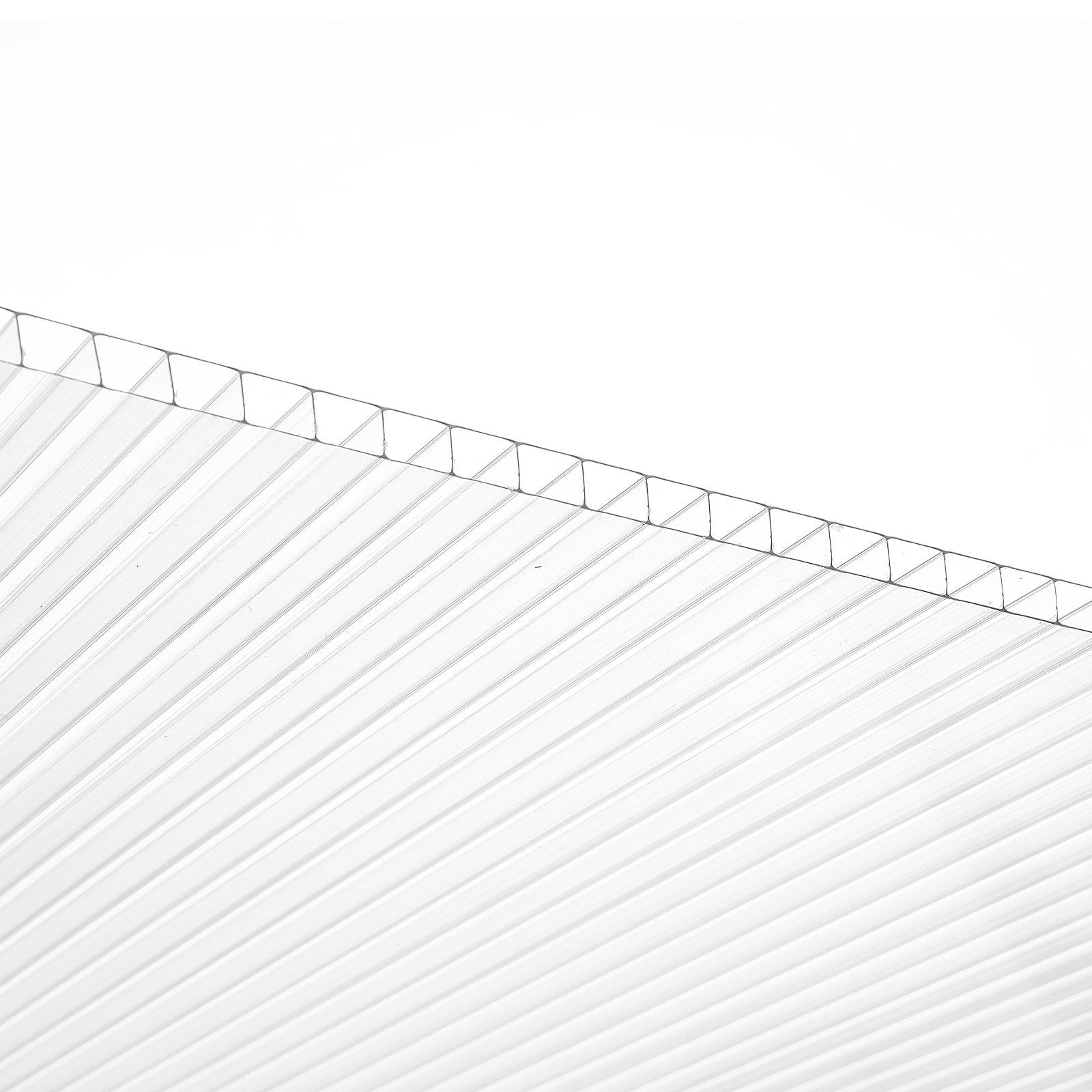 6 Pack Polycarbonate Greenhouse Panels, 3.96' x 1.98' x 0.157" Roof Panels Sheets, Waterproof UV Protected Corrugated Plastic Roofing, Impact Resistant Clear Roofing Sheets for Greenhouse/Garden
