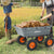 VEVOR Dump Cart, Poly Garden Dump Cart with Easy to Assemble Steel Frame, Dump Wagon with 2-in-1 Convertible Handle, Utility Wheelbarrow  544kg/ 1200lbs Capacity, 33cm/ 13 inch Tires