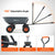VEVOR Dump Cart, Poly Garden Dump Cart with Easy to Assemble Steel Frame, Dump Wagon with 2-in-1 Convertible Handle, Utility Wheelbarrow 272kg/ 600lbs Capacity, 25.5cm/ 10 inch Tires