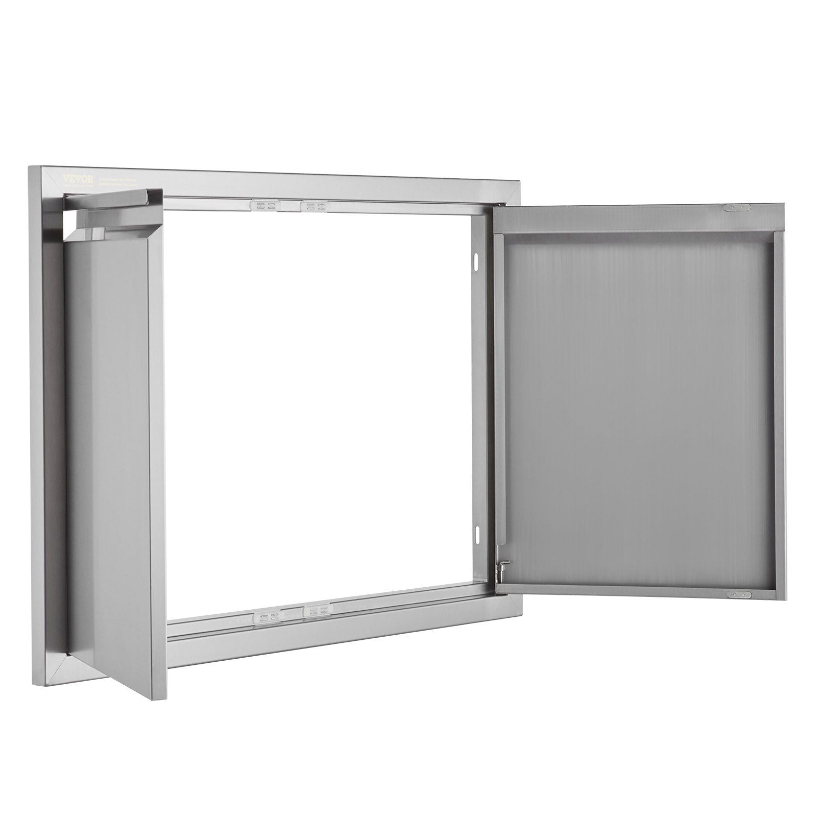 BBQ Access Door, 762x532 mm Double Outdoor Kitchen Door, Stainless Steel Flush Mount Door, Wall Vertical Door with Recessed Handles , for BBQ Island, Grilling Station, Outside Cabinet