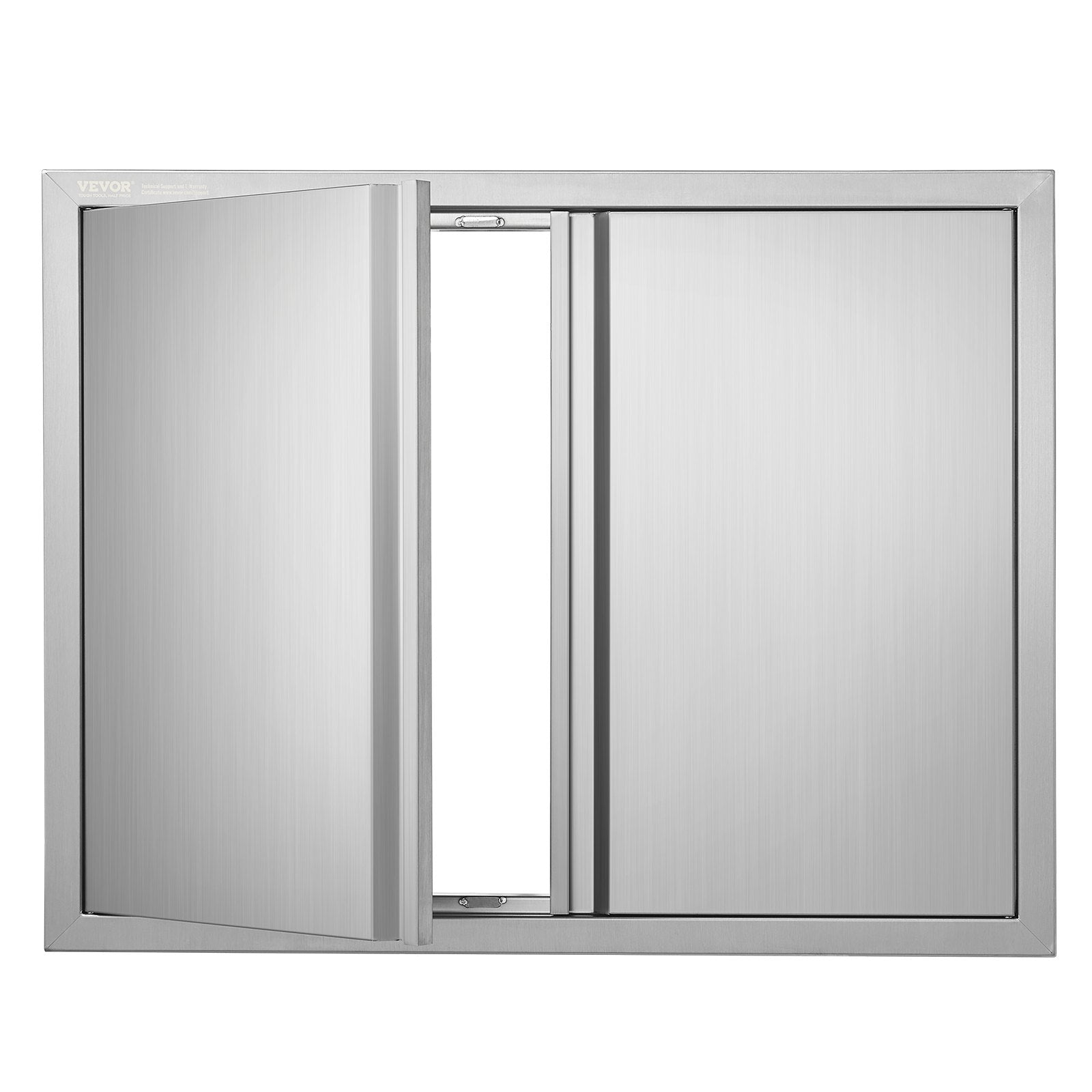 VEVOR BBQ Access Door, 787x609 mm Double Outdoor Kitchen Door, Stainless Steel Flush Mount Door, Wall Vertical Door with Recessed Handles , for BBQ Island, Grilling Station, Outside Cabinet