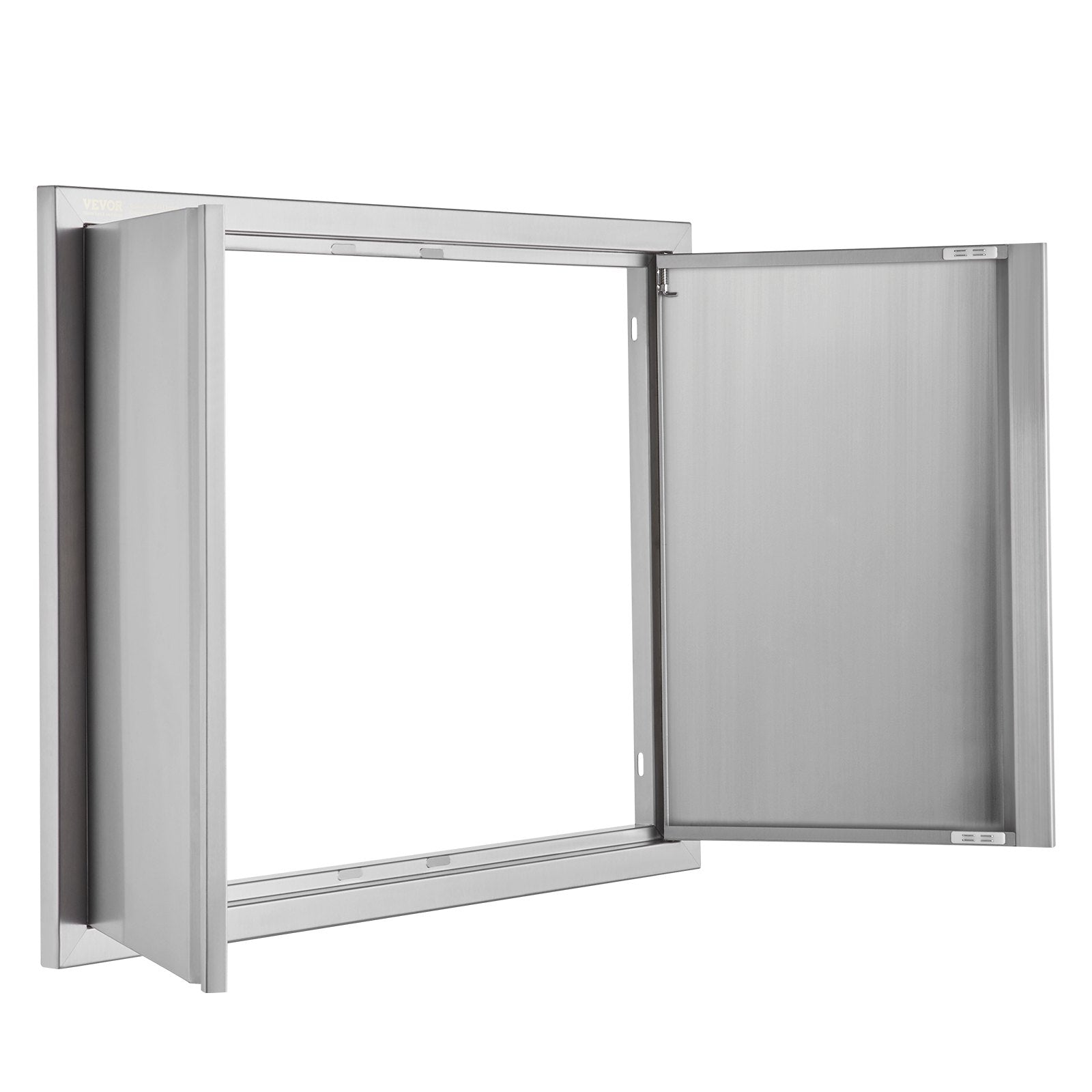 VEVOR BBQ Access Door, 787x609 mm Double Outdoor Kitchen Door, Stainless Steel Flush Mount Door, Wall Vertical Door with Recessed Handles , for BBQ Island, Grilling Station, Outside Cabinet