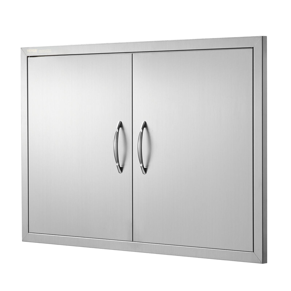 VEVOR BBQ Access Door, 889x610 mm Double Outdoor Kitchen Door, Stainless Steel Flush Mount Door, Wall Vertical Door with Handles, for BBQ Island, Grilling Station, Outside Cabinet