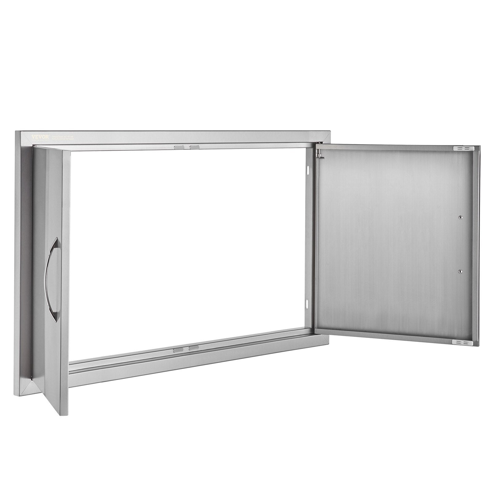 VEVOR BBQ Access Door, 915x533 mm Double Outdoor Kitchen Door, Stainless Steel Flush Mount Door, Wall Vertical Door with Handles, for BBQ Island, Grilling Station, Outside Cabinet