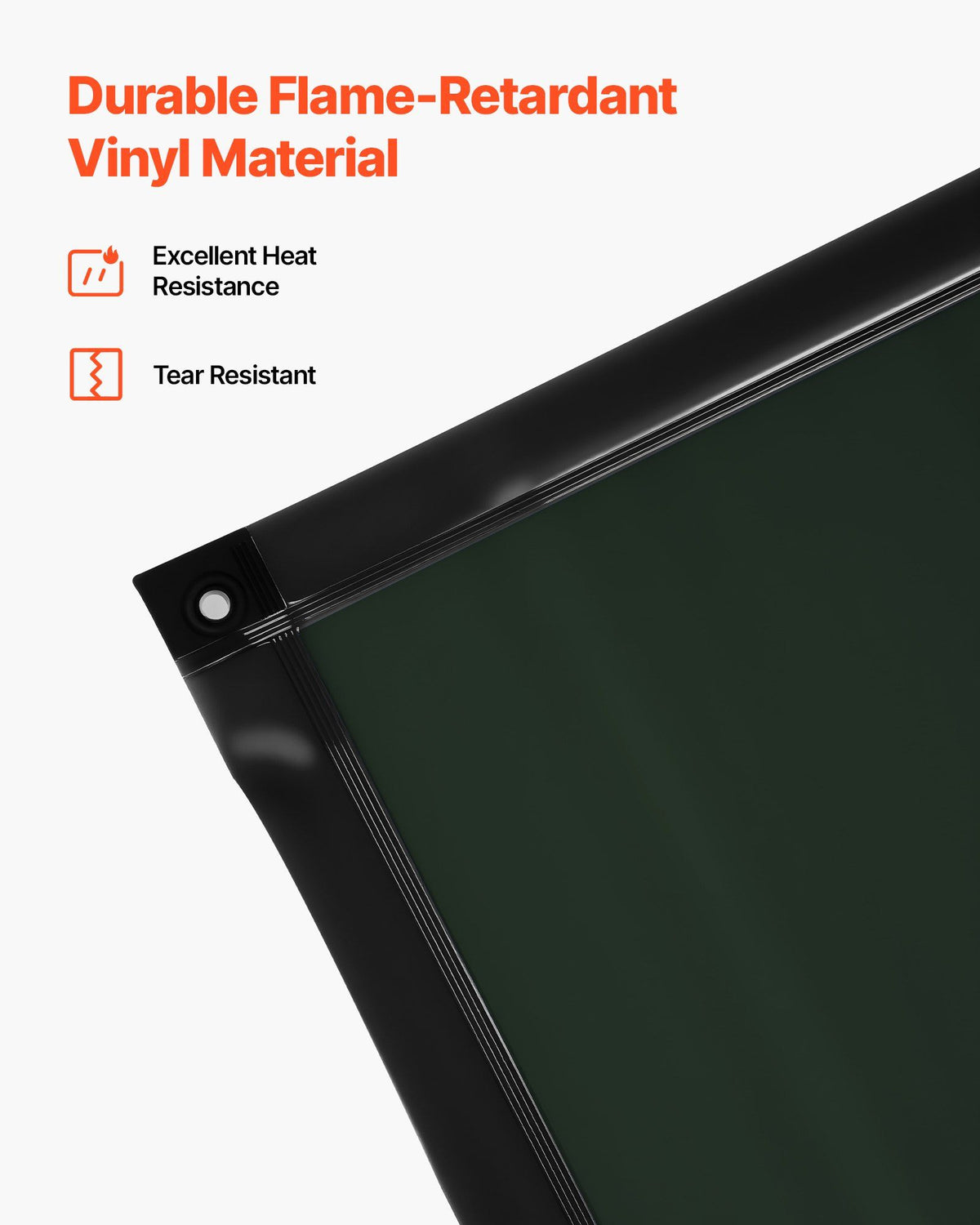 Welding Screen with Frame, 3-Panel 1.74 x 2.34m Welding Curtain Screen, Flame-Resistant Vinyl Protection Screens with 12 Wheels & 6-Level UV Protection for Workshop/Industrial Use, Dark Green