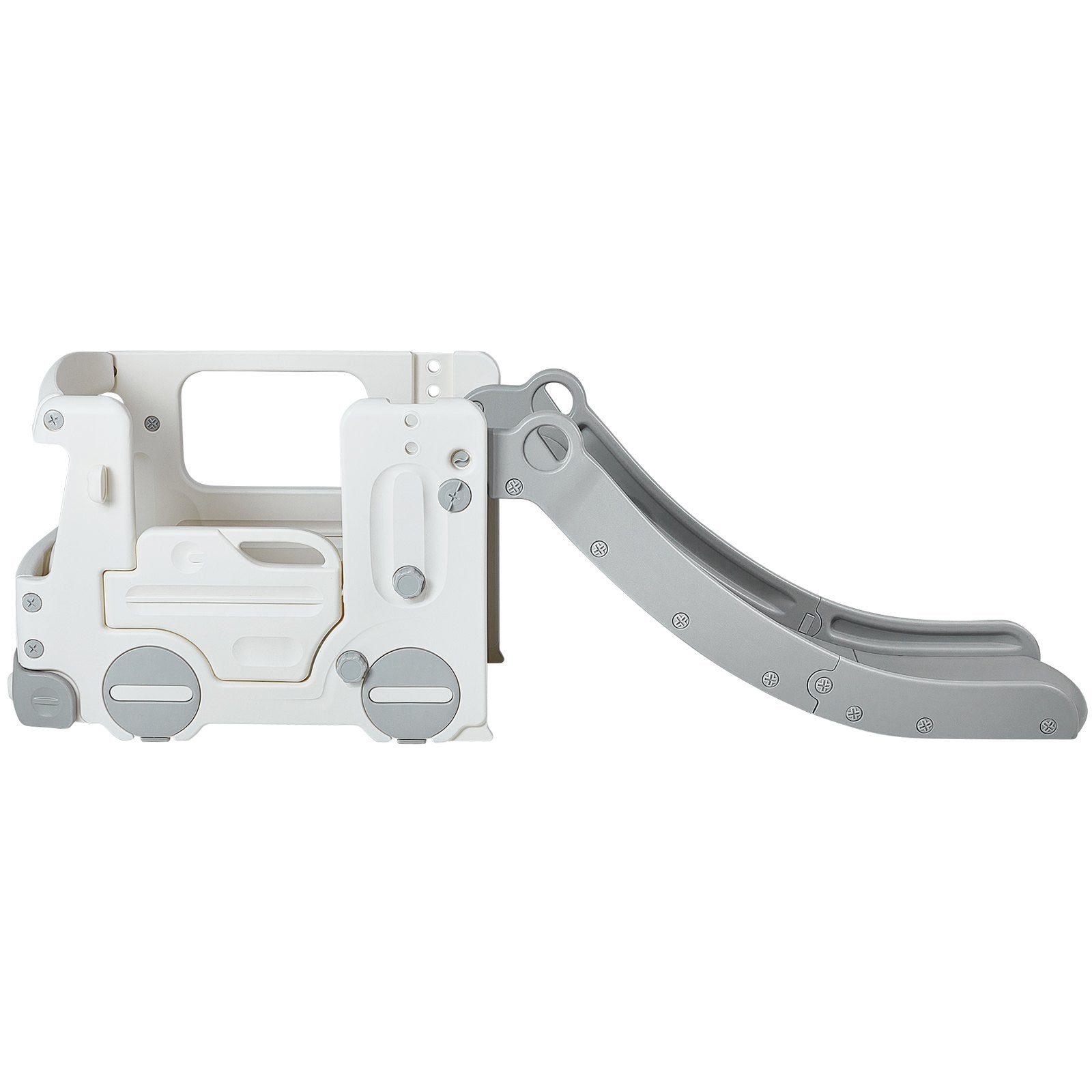 VEVOR Toddler Slide, Kid Slide for Toddlers Age 1-12 with Climbable Ladders & Bus Playhouse, Indoor Outdoor Slide Playset for Kids Within 50kg, Toddler Playground w/ Raised Handrail, Anti-Slip Strip