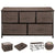 VEVOR Dresser Storage Tower with 5 Fabric Drawer Steel Frame Storage Cabinet Bin Storage Organizer Unit Fabric Cube Dresser Chest Cabinet Coffee Wide (Coffee/Wide)