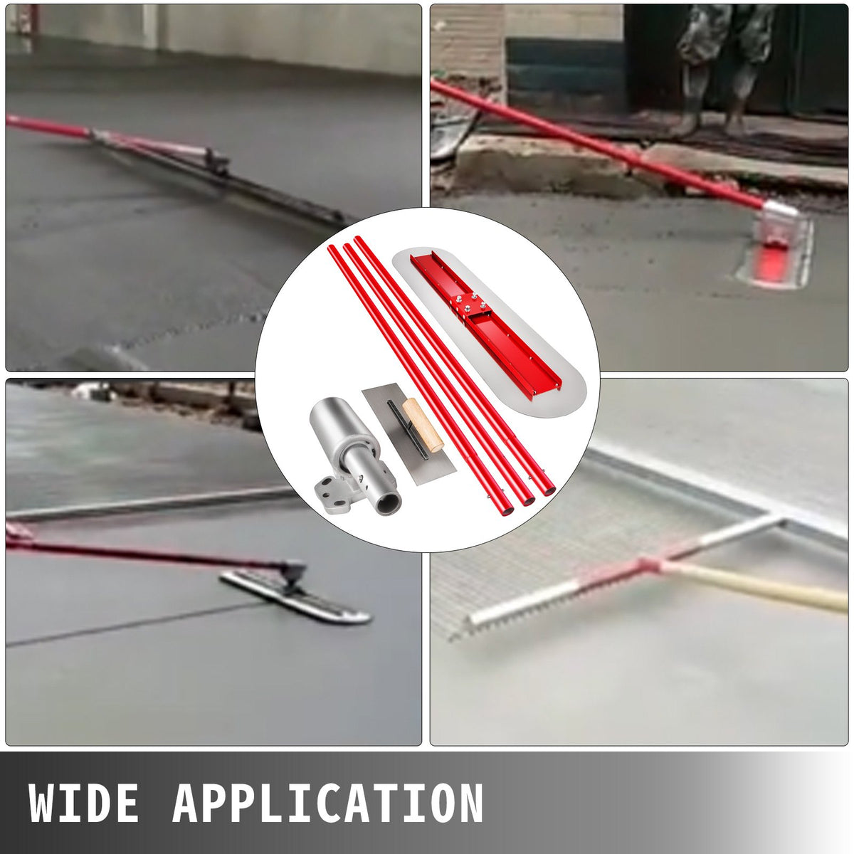 VEVOR Bull Float Manganese Steel Concrete Float 1200x300mm Concrete Float Tool Cement Tool Bull Concrete Kit Bull Pool Float Bull Float Handle Bull Float Bracket Concrete Tool Finishing Bull Float