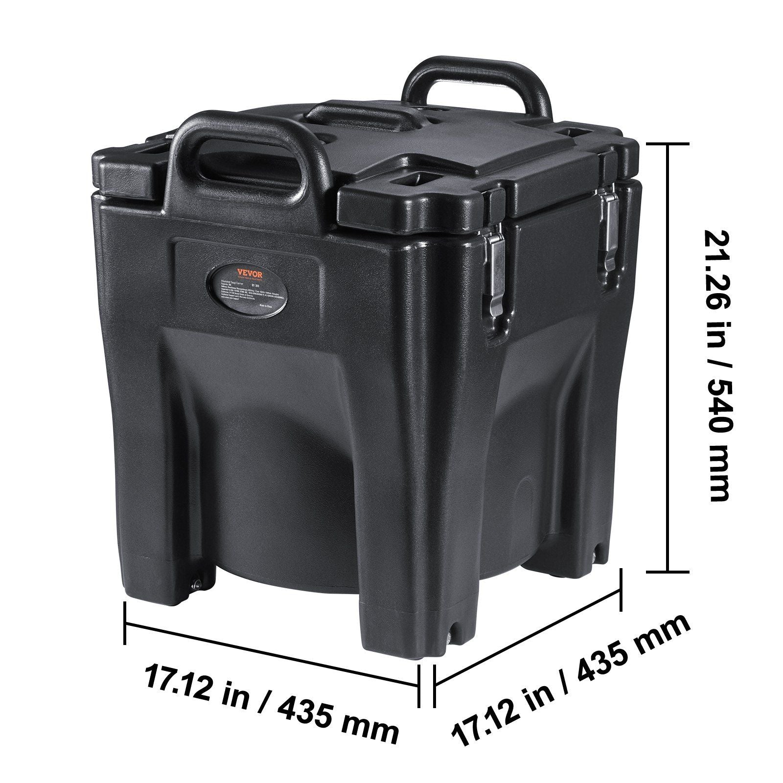 Insulated Food Carrier, 30L Capacity, Stackable Catering Hot Box with Stainless Steel Barrel, Top Load LLDPE Food Warmer with Integral Handles Buckles Stationary Base, for Restaurant Canteen, B