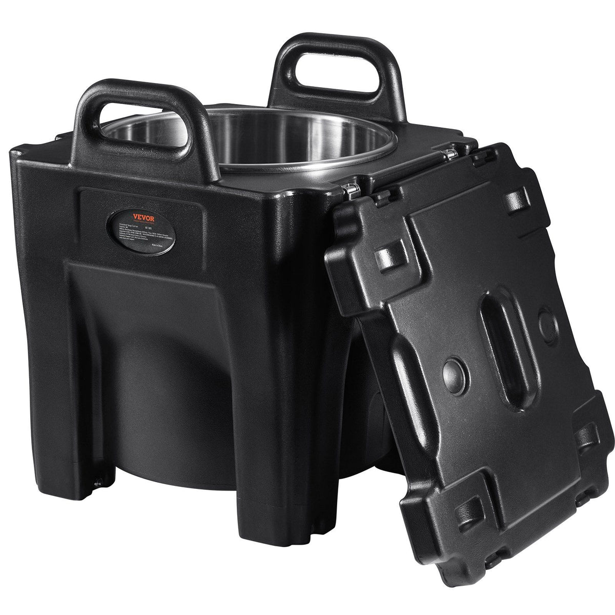Insulated Food Carrier, 30L Capacity, Stackable Catering Hot Box with Stainless Steel Barrel, Top Load LLDPE Food Warmer with Integral Handles Buckles Stationary Base, for Restaurant Canteen, B
