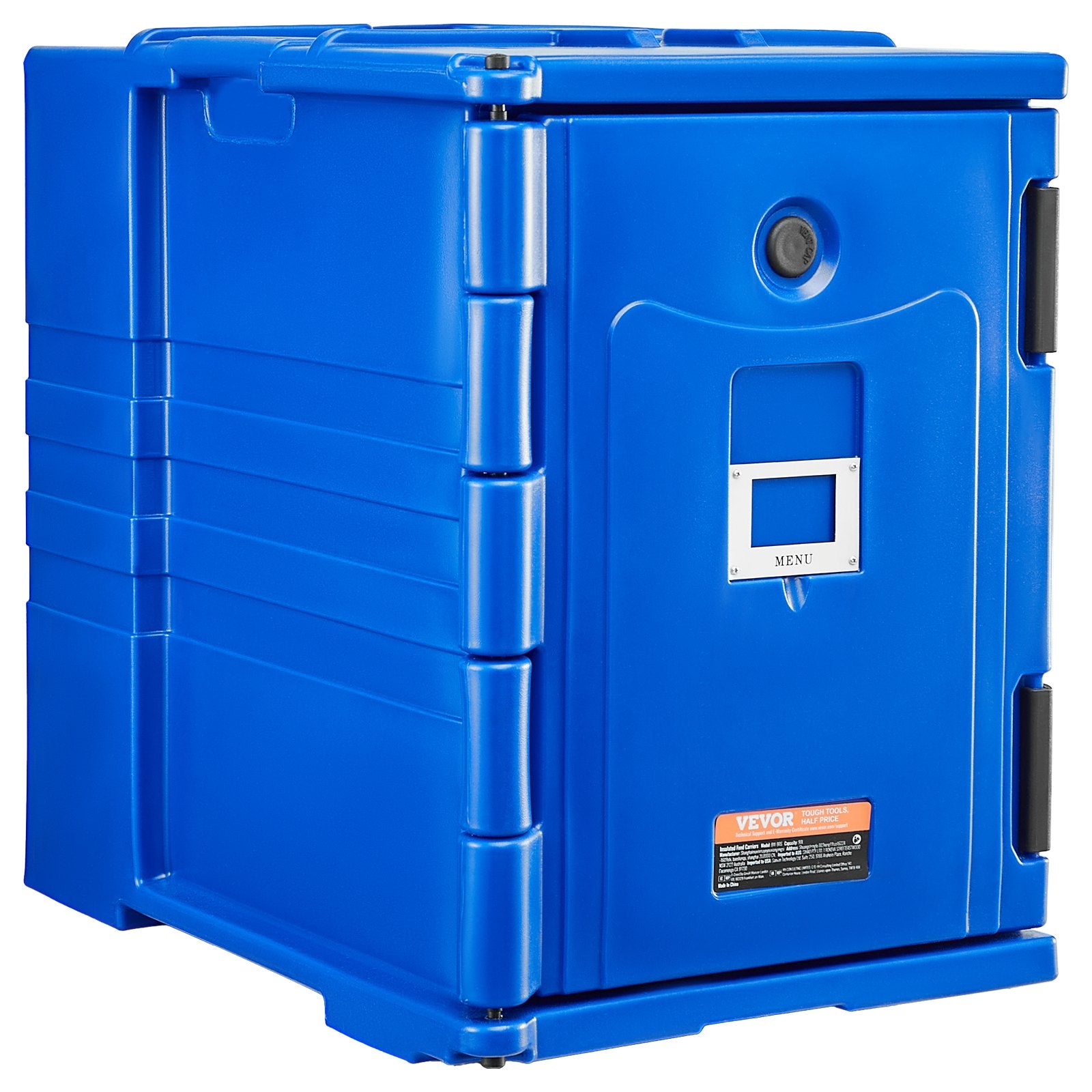 VEVOR Insulated Food Pan Carrier, 90L Hot Box for Catering, Food Box Carrier with Double Buckles, Front Loading Food Warmer with Handles, Stackable End Loader for Restaurant, Canteen