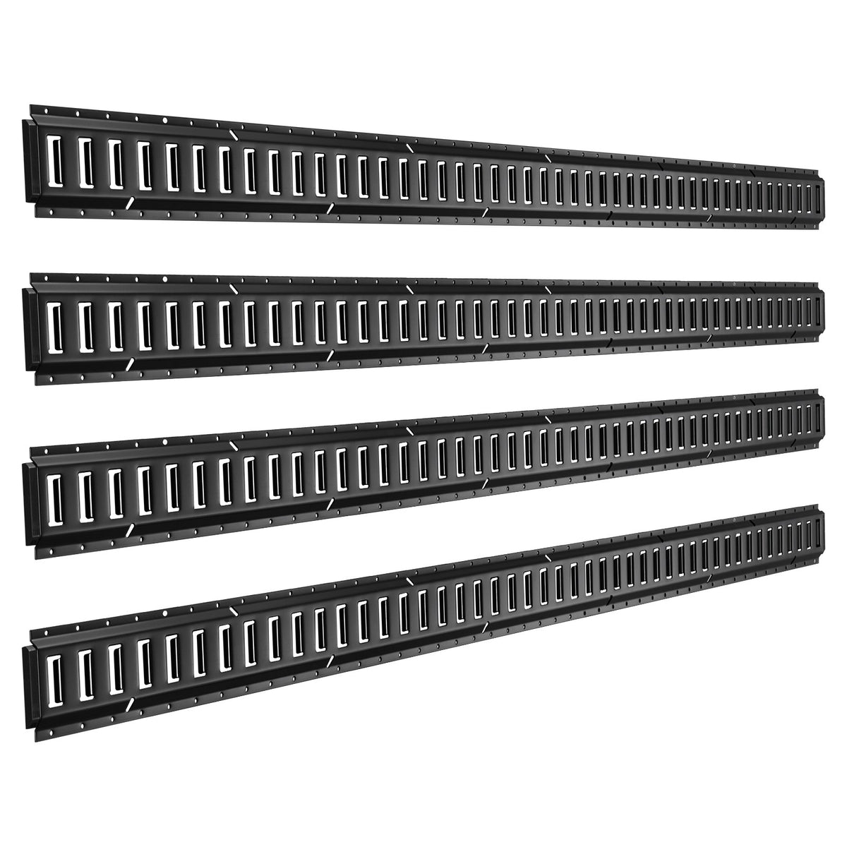 VEVOR E-Track Tie-Down Rails, 4 Pack, 2.3 m E Track Rails Secures Cargo &amp; Heavy Loads Up to 909 kg, Trailer Tie-Down System Suitable for Garages, Vans, Motorcycle Tie Downs, ATV Mountings