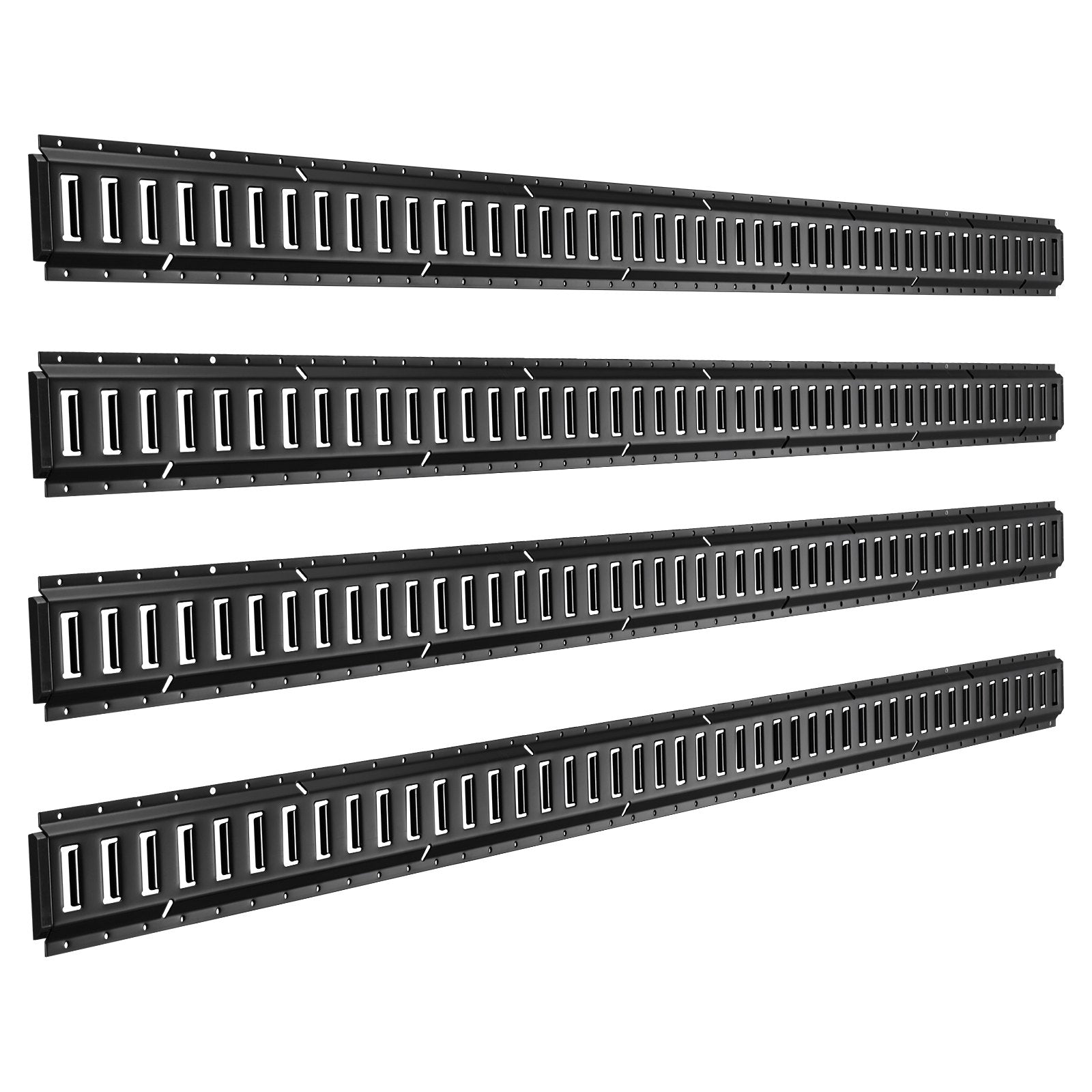 VEVOR E-Track Tie-Down Rails, 4 Pack, 2.3 m E Track Rails Secures Cargo & Heavy Loads Up to 909 kg, Trailer Tie-Down System Suitable for Garages, Vans, Motorcycle Tie Downs, ATV Mountings