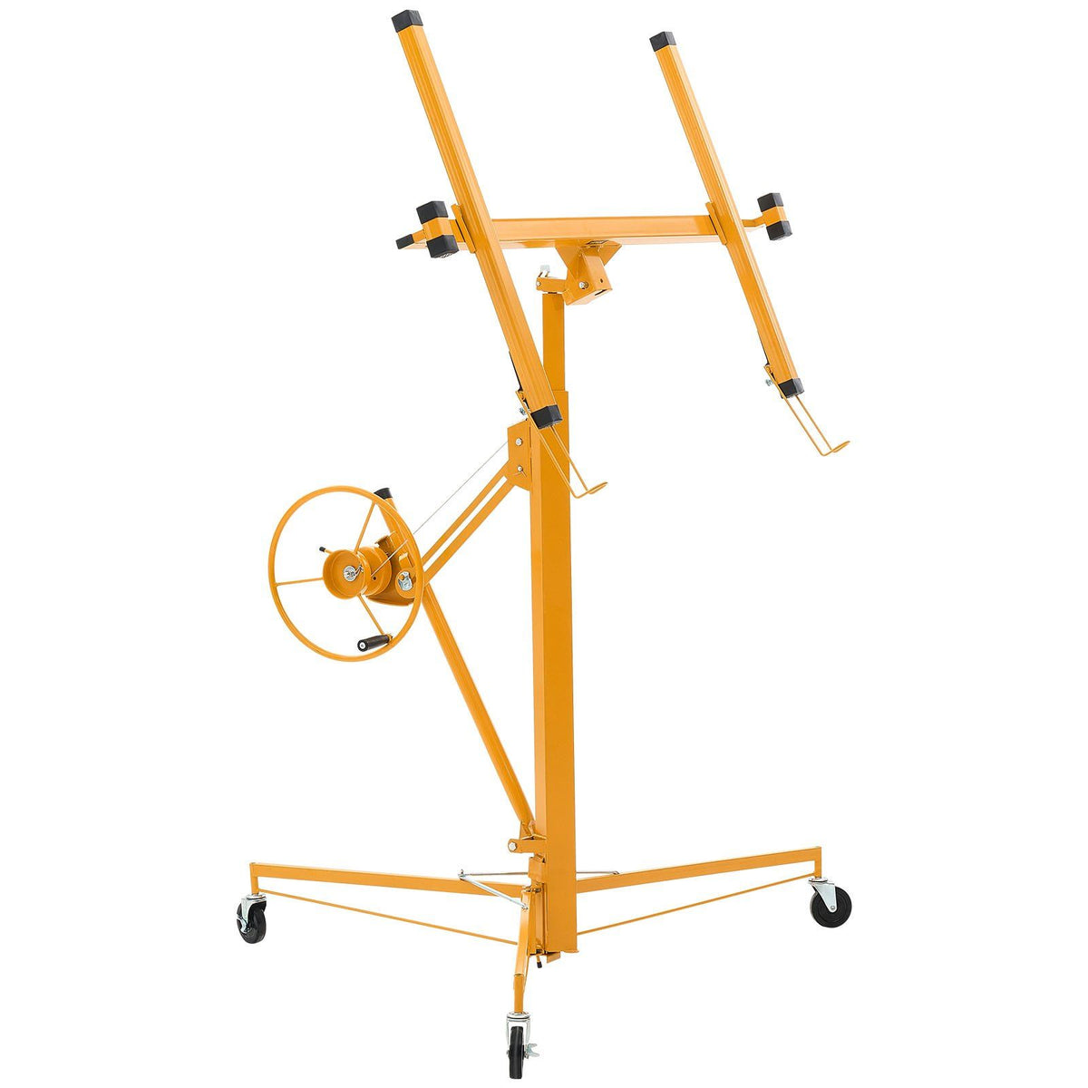 3353mm Drywall Lift, Heavy-Duty 68 kg Sheetrock Hoist with Adjustable Telescoping Arm, Lockable Wheels, Drywall Lifter Panel Jack Hoist Tools Ideal for Ceiling &amp; Wall Installation (Yellow)