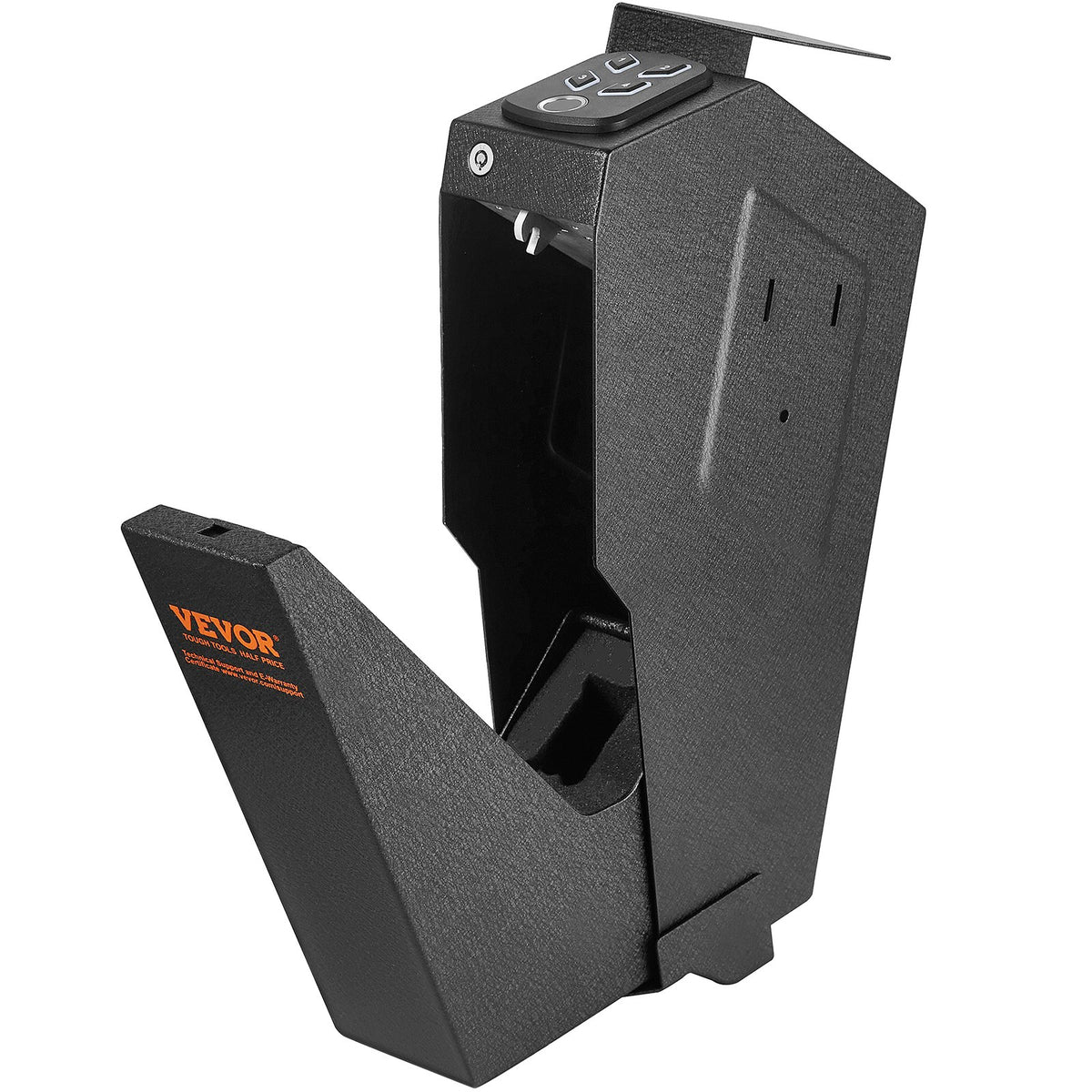 VEVOR Mounted Gun Safe for Pistols Biometric Gun Safe 3 Access Ways for 1 Pistol