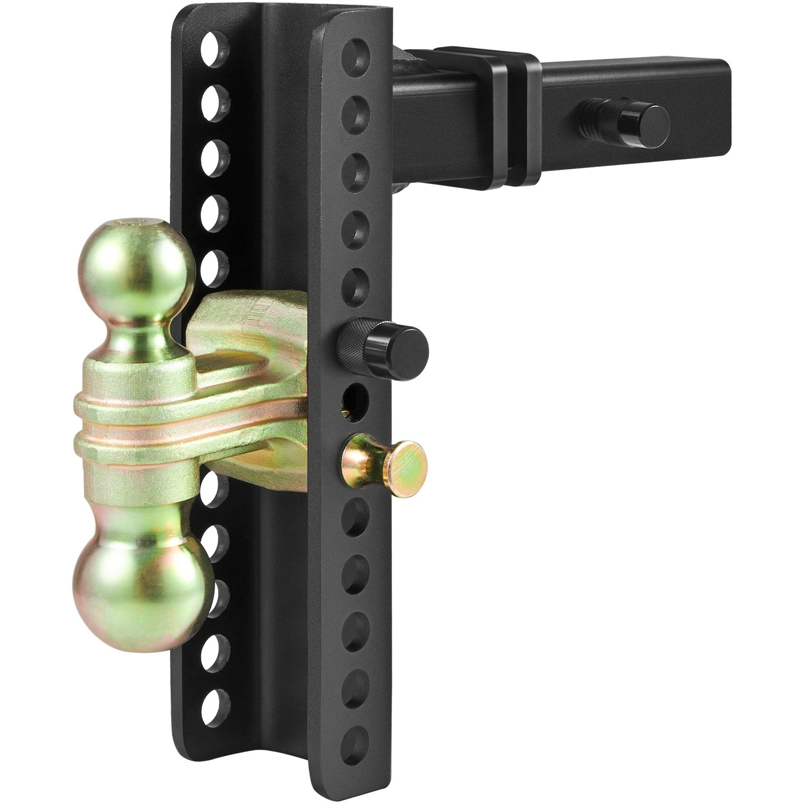 VEVOR Adjustable Trailer Hitch, 25.4 cm Drop & 21.59 cm Rise Hitch Ball Mount with 5.08 cm Receiver, Solid Tube, 6350 kgs GTW, 5.08 cm & 5.08-0.79 cm 45# Steel Tow Balls with Key Lock for Truck Towing