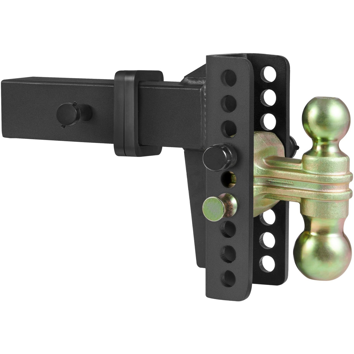 VEVOR Adjustable Trailer Hitch, 15cm Drop &amp; 11.43cm Rise Hitch Ball Mount with 6.35cm Receiver, Solid Tube, 6577 kgs GTW, 5.08cm &amp; 5.08-0.79cm 45# Steel Tow Balls with Key Lock for Truck Towing
