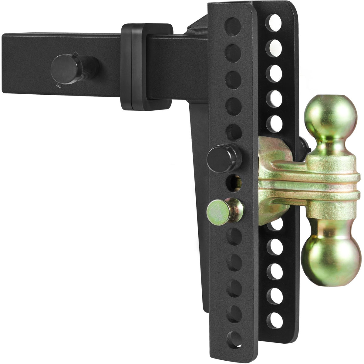 VEVOR Adjustable Trailer Hitch, 25 cm Drop &amp; 21.59 cm Rise Hitch Ball Mount with 6.35 cm Receiver Solid Tube, 6577 kgs GTW, 5.08 cm &amp; 5.08-0.79 cm 45# Steel Tow Balls with Key Lock for Truck Towing