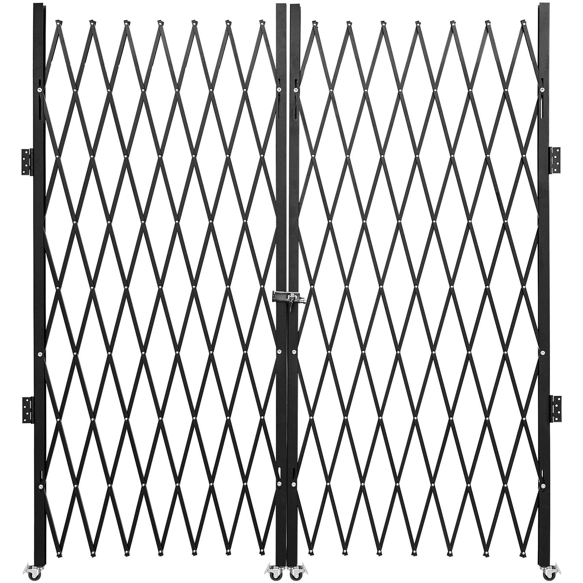 VEVOR Double Folding Security Gate Folding Door Gate 5.1&#39; H x 10.2&#39; W Scissor Gate