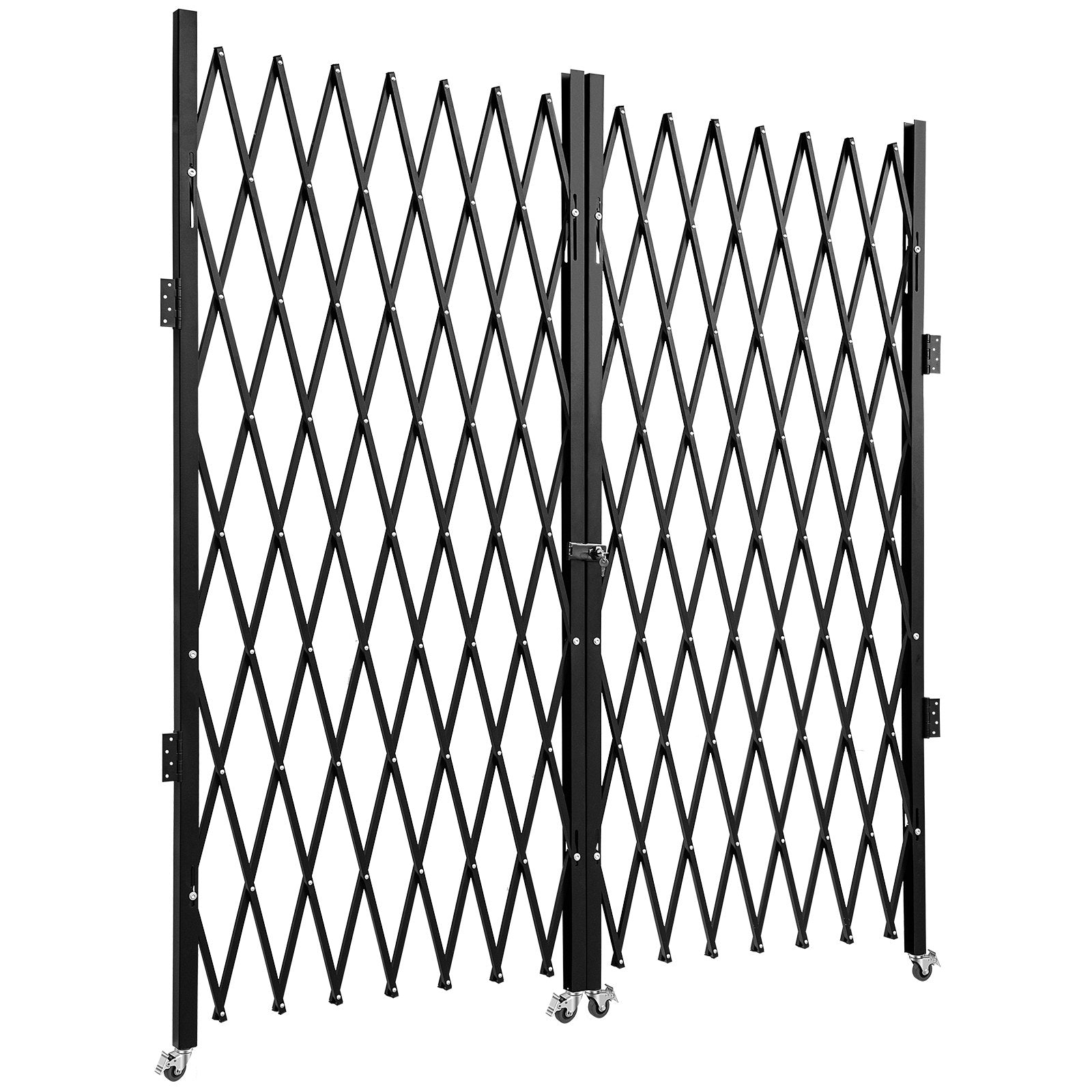 VEVOR Double Folding Security Gate Folding Door Gate 5.1' H x 10.2' W Scissor Gate