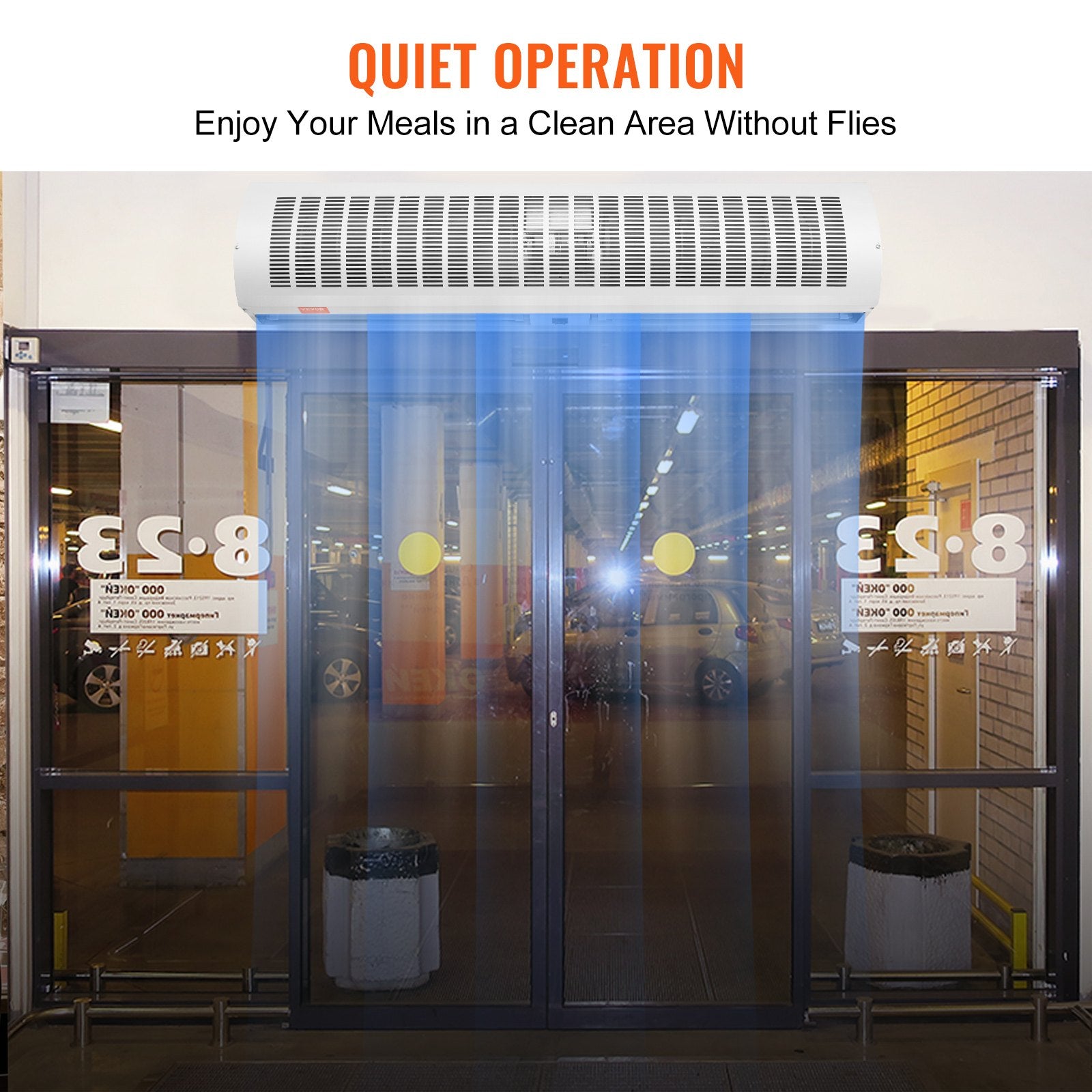 VEVOR 1.1m Commercial Indoor Air Curtain Super Power 2 Speeds 2292m_/h, UL Certified Wall Mounted Air Curtains for Doors, Indoor Over Door Fan with Heavy Duty Limit Switch, Easy-Install Unheated