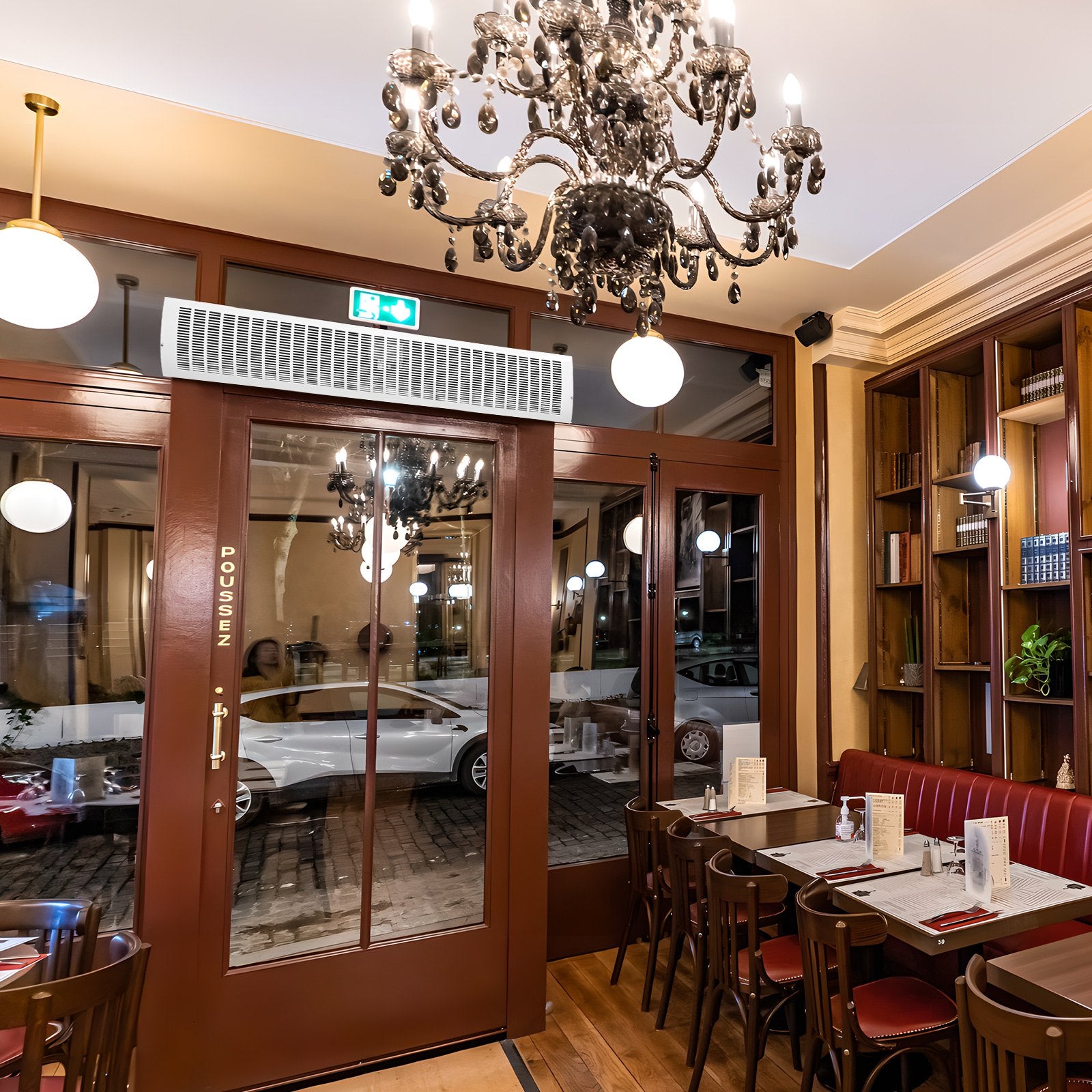 VEVOR 1.5m Commercial Indoor Air Curtain Super Power 2 Speeds 3566m³/h, UL Certified Wall Mounted Air Curtains for Doors, Indoor Over Door Fan with Heavy Duty Limit Switch, Easy-Install Unheated